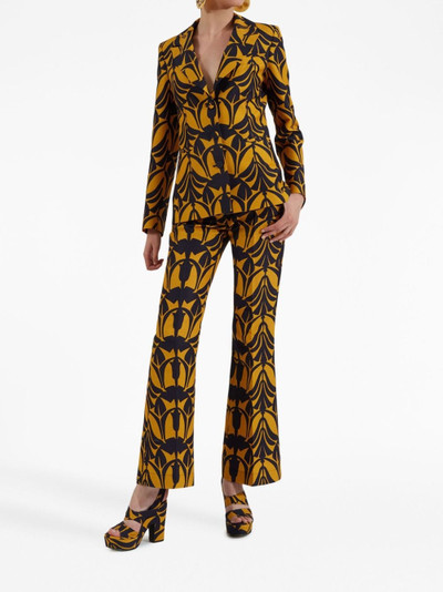 La DoubleJ graphic-print tailored trousers outlook