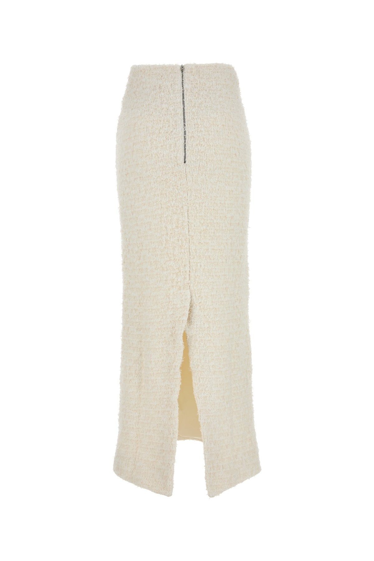 White stretch bouclè skirt - 2