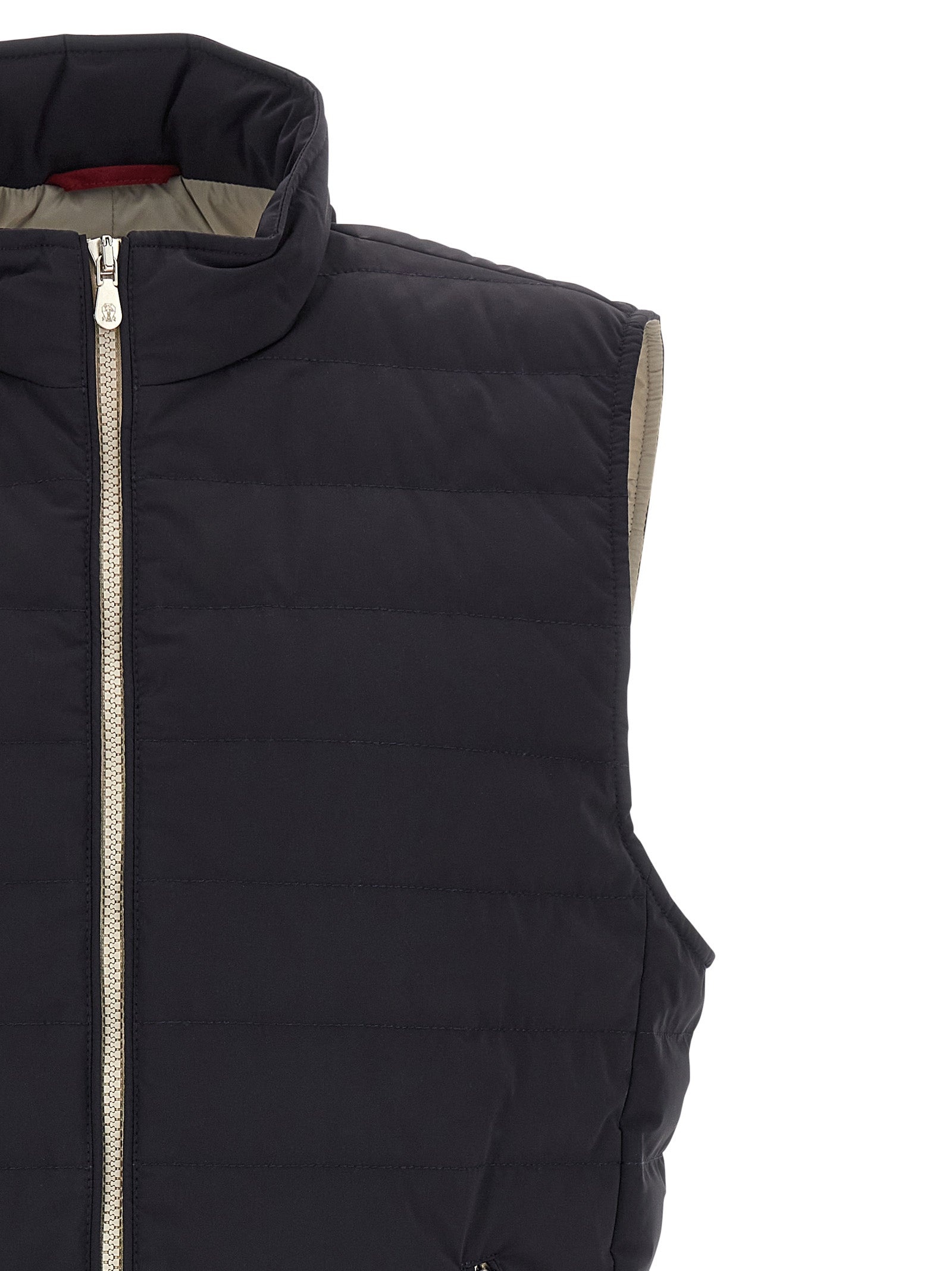 Quilted Vest Gilet Blue - 3