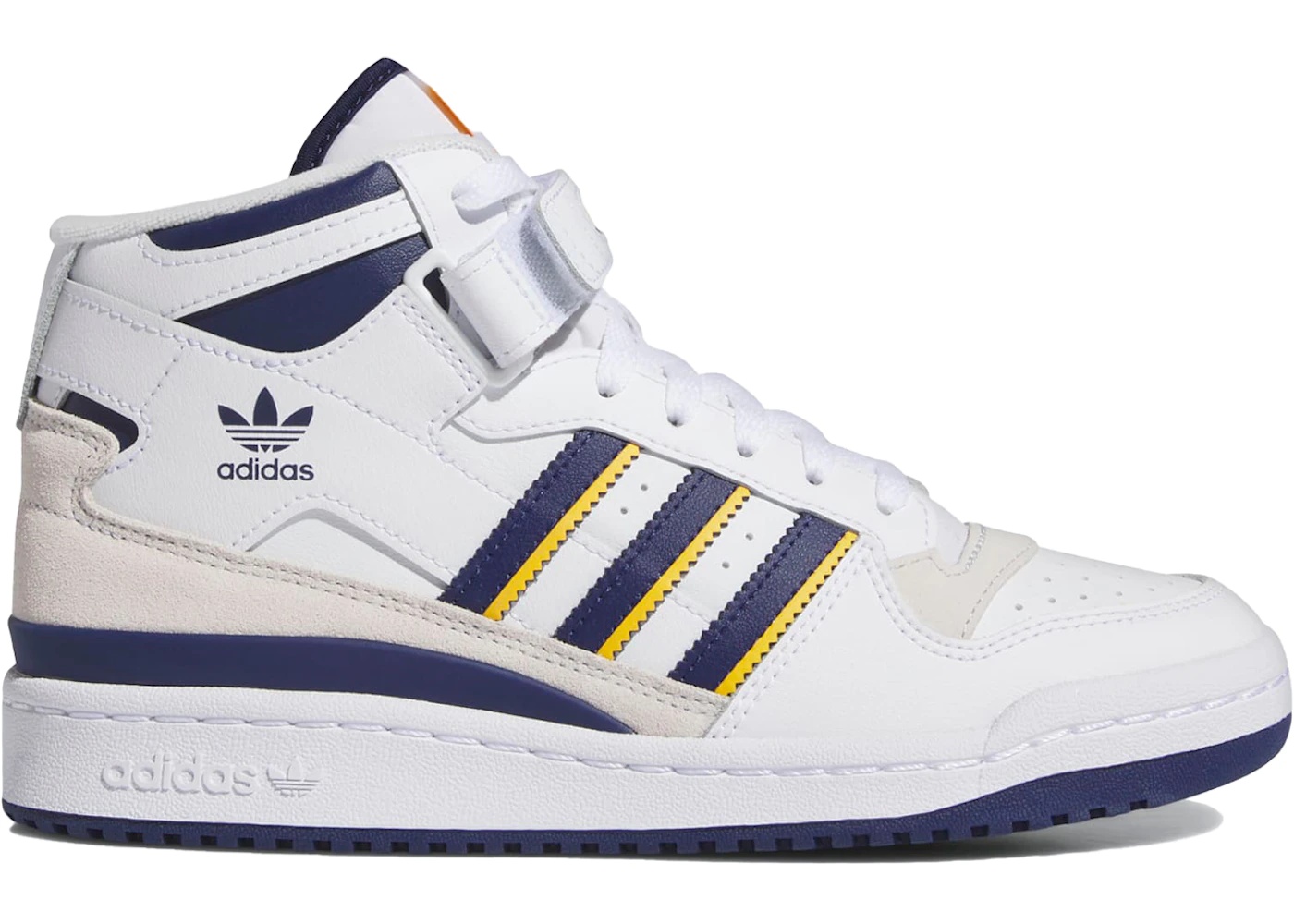 adidas Forum Mid White Dark Blue Crew Yellow (Women's) - 1