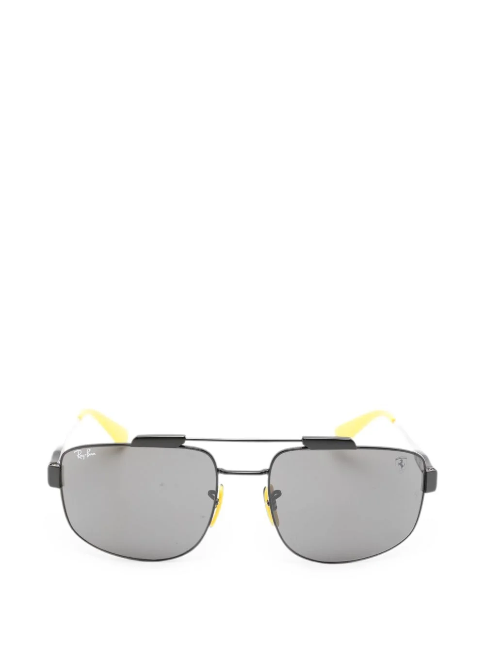 double-bridge geometric-frame sunglasses - 1