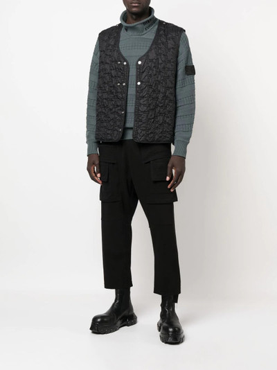 Stone Island Shadow Project quilted-finish V-neck gilet outlook