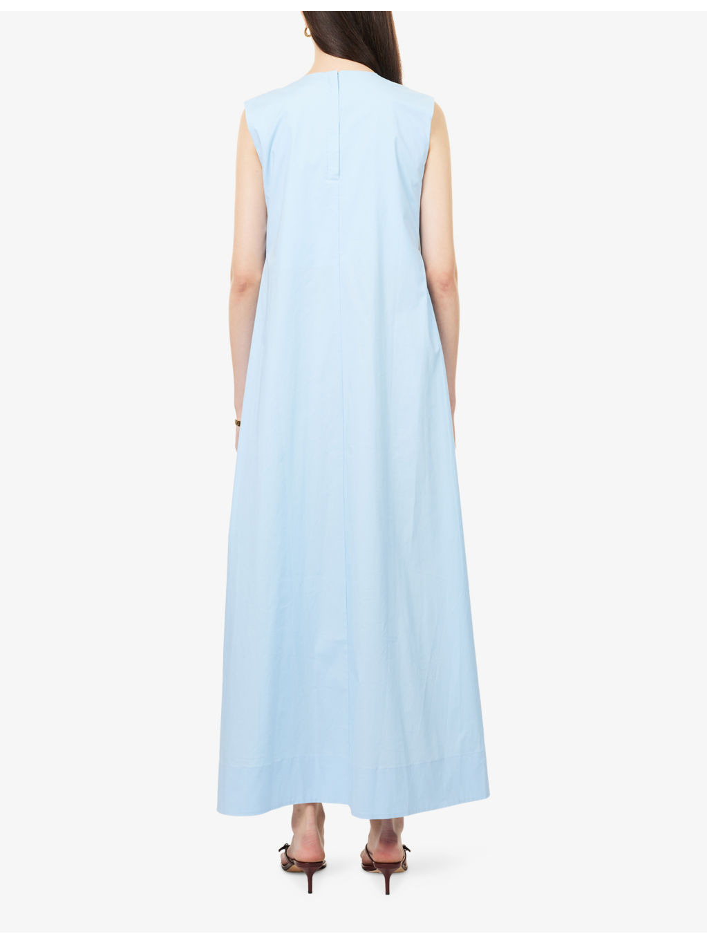 Karla Sleeveless Stretch-Cotton Maxi Dress - 4