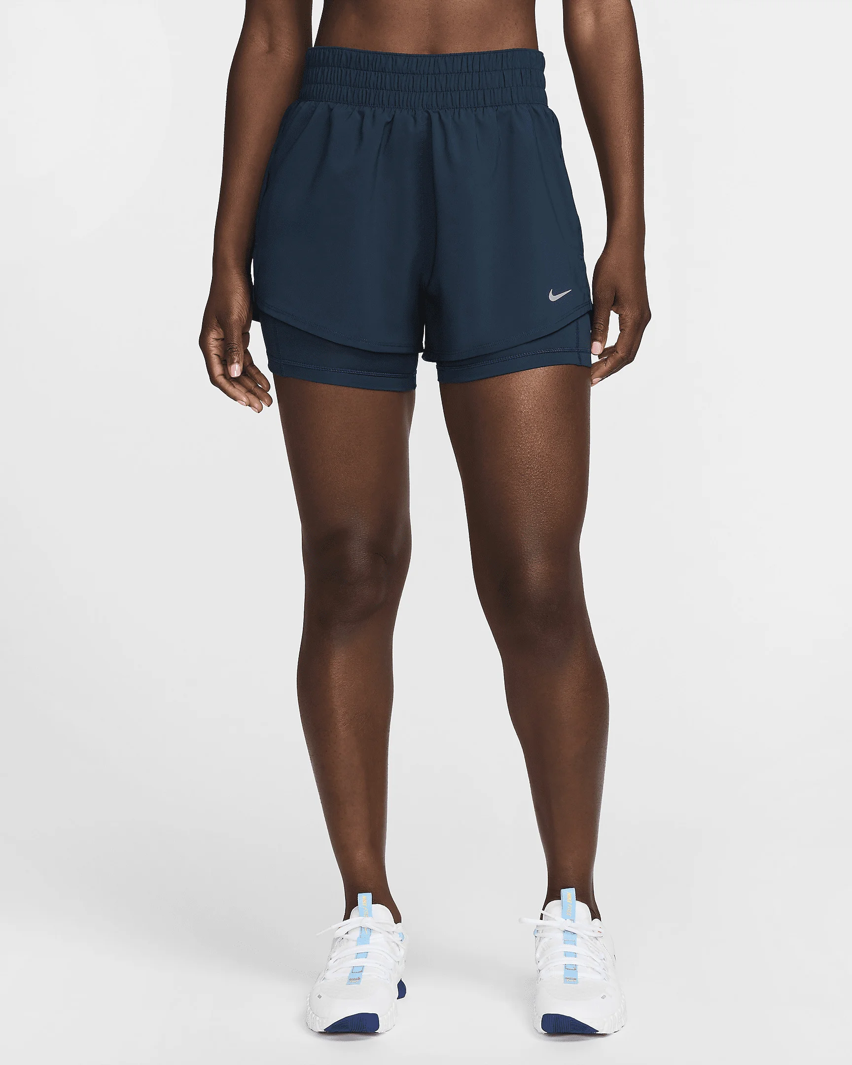 Nike One Women's Dri-FIT High-Waisted 3" 2-in-1 Shorts - 1