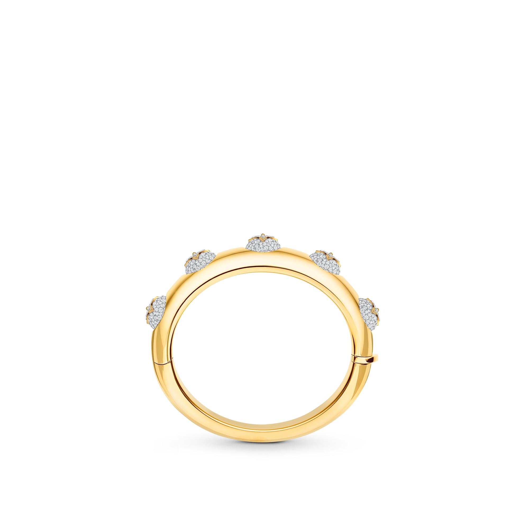 B Blossom Cuff Yellow Gold, White Gold And Pavé Diamond - 3