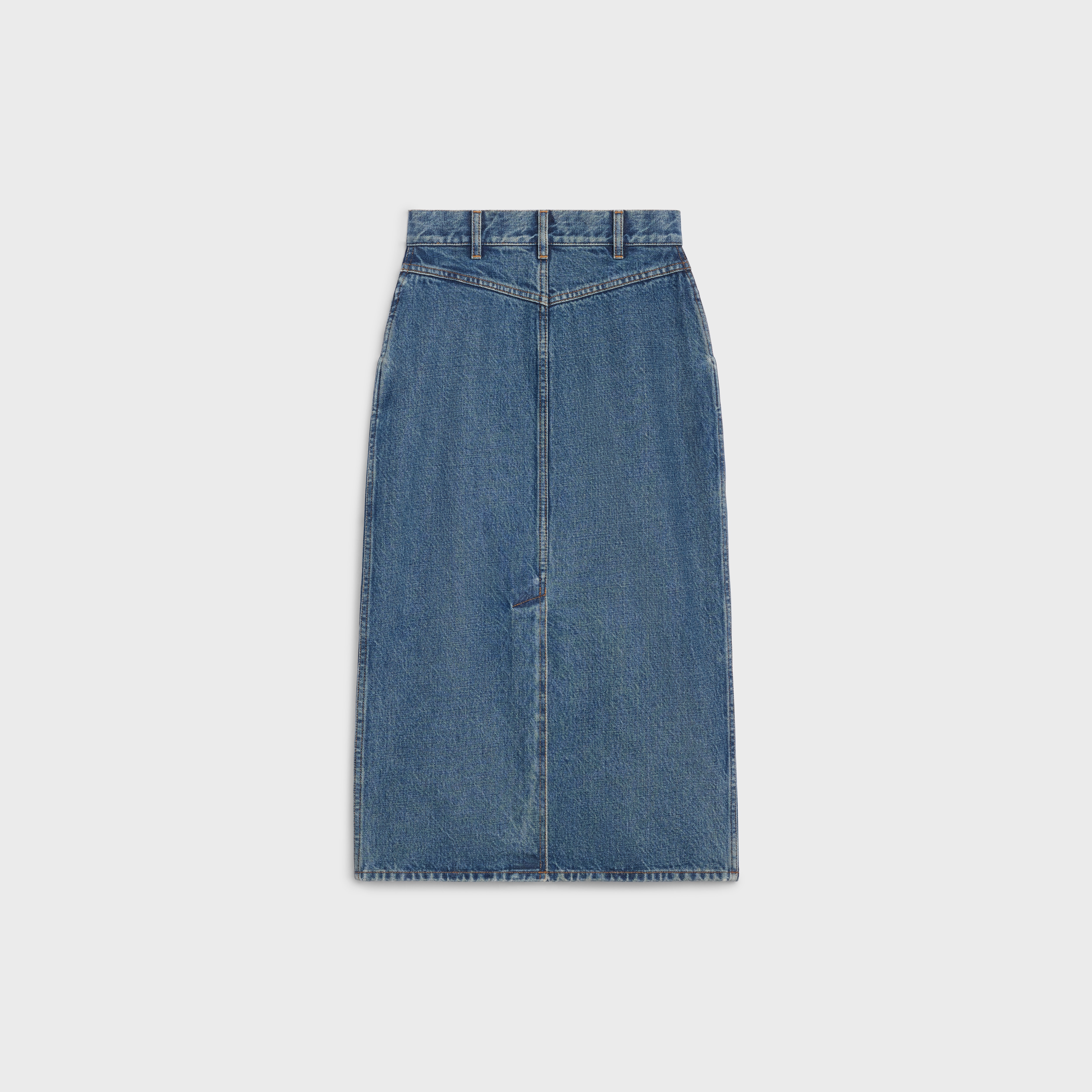 MIDI SKIRT IN DARK UNION WASH DENIM - 2