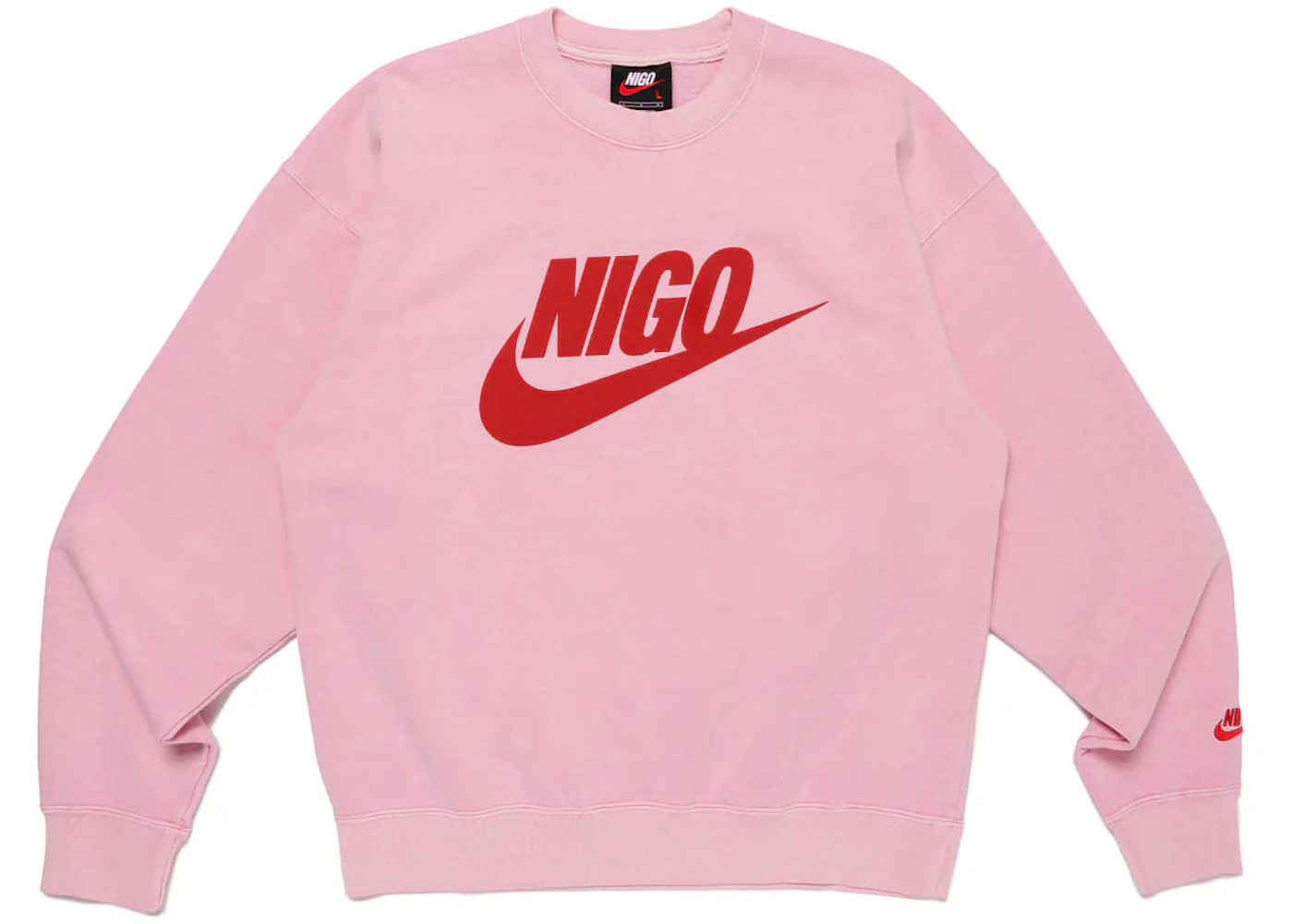 Nike x Nigo NRG Fleece Crew Sweatshirt Pink - 1