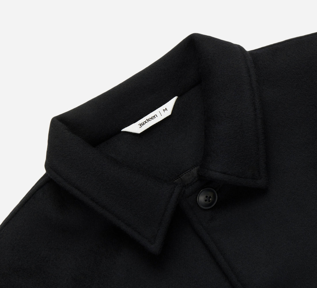 Mac Coat - Black Wool/Cashmere - 3