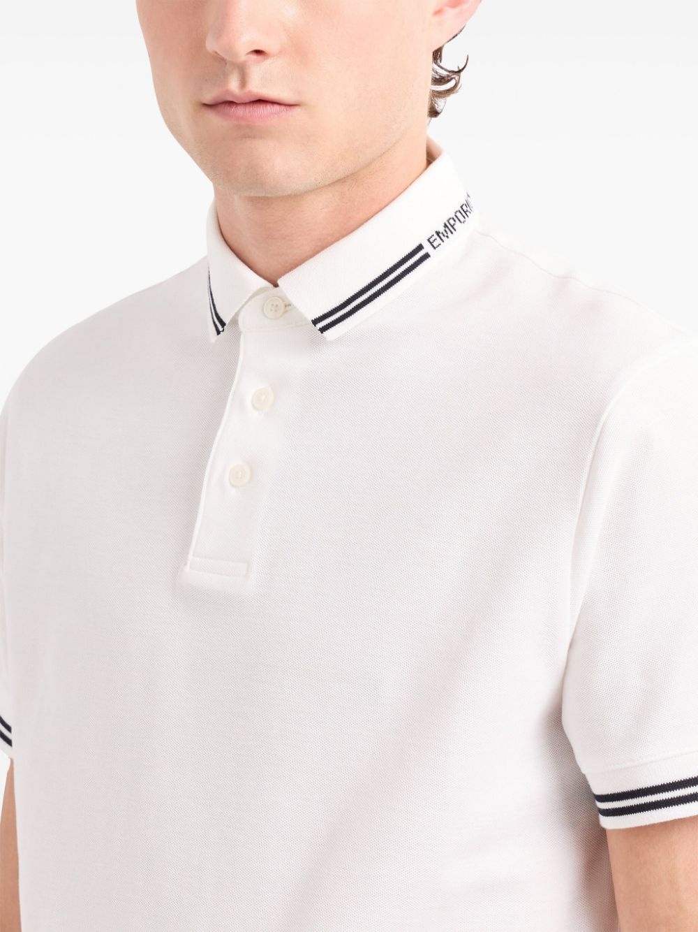 logo-detail jersey polo shirt - 4