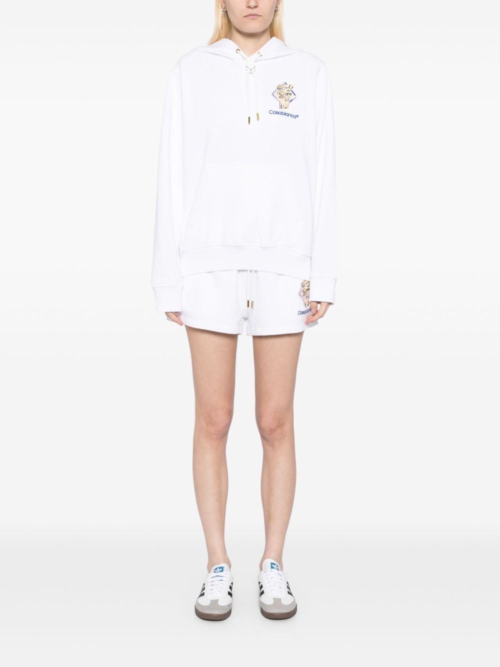 embroidered logo hoodie - 2