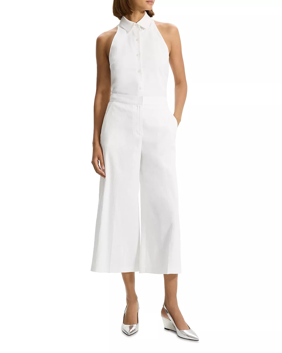 Terena Linen Blend Cropped Pants - 2