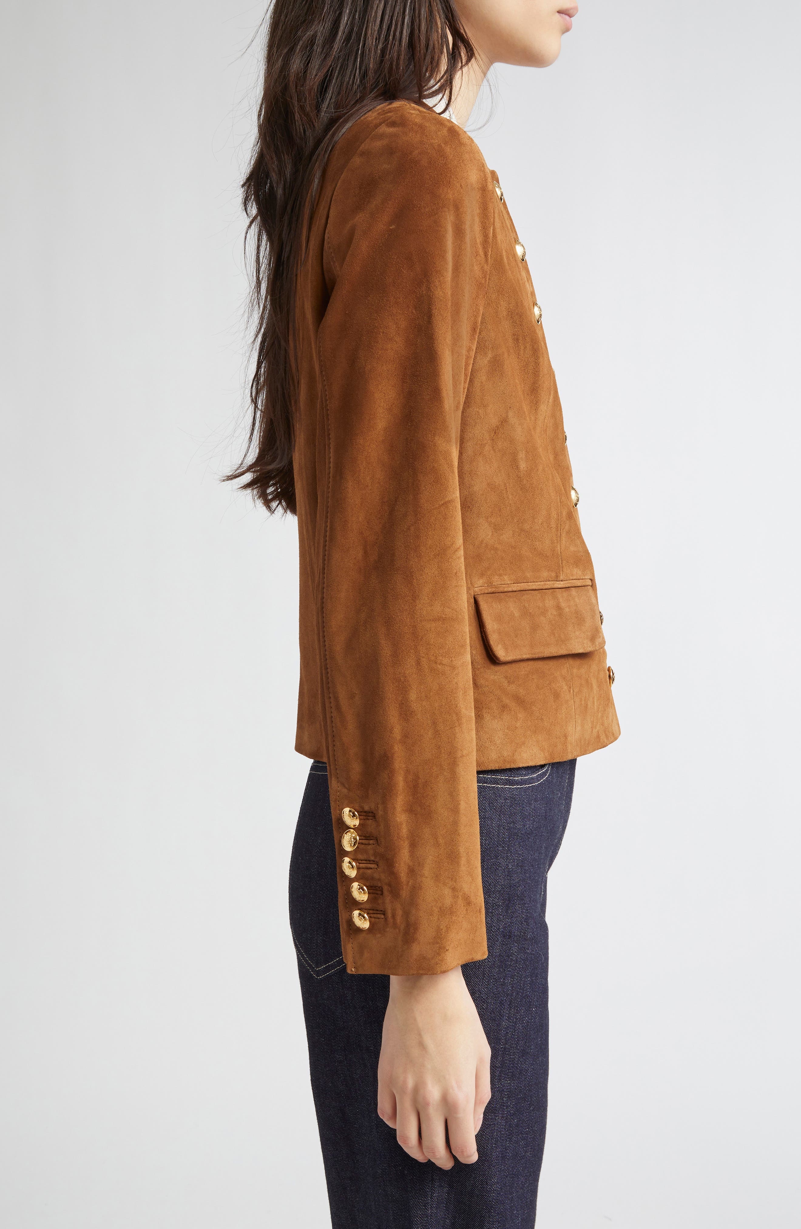 Nili Lotan Nanon Suede Jacket in Martora at Nordstrom - 3