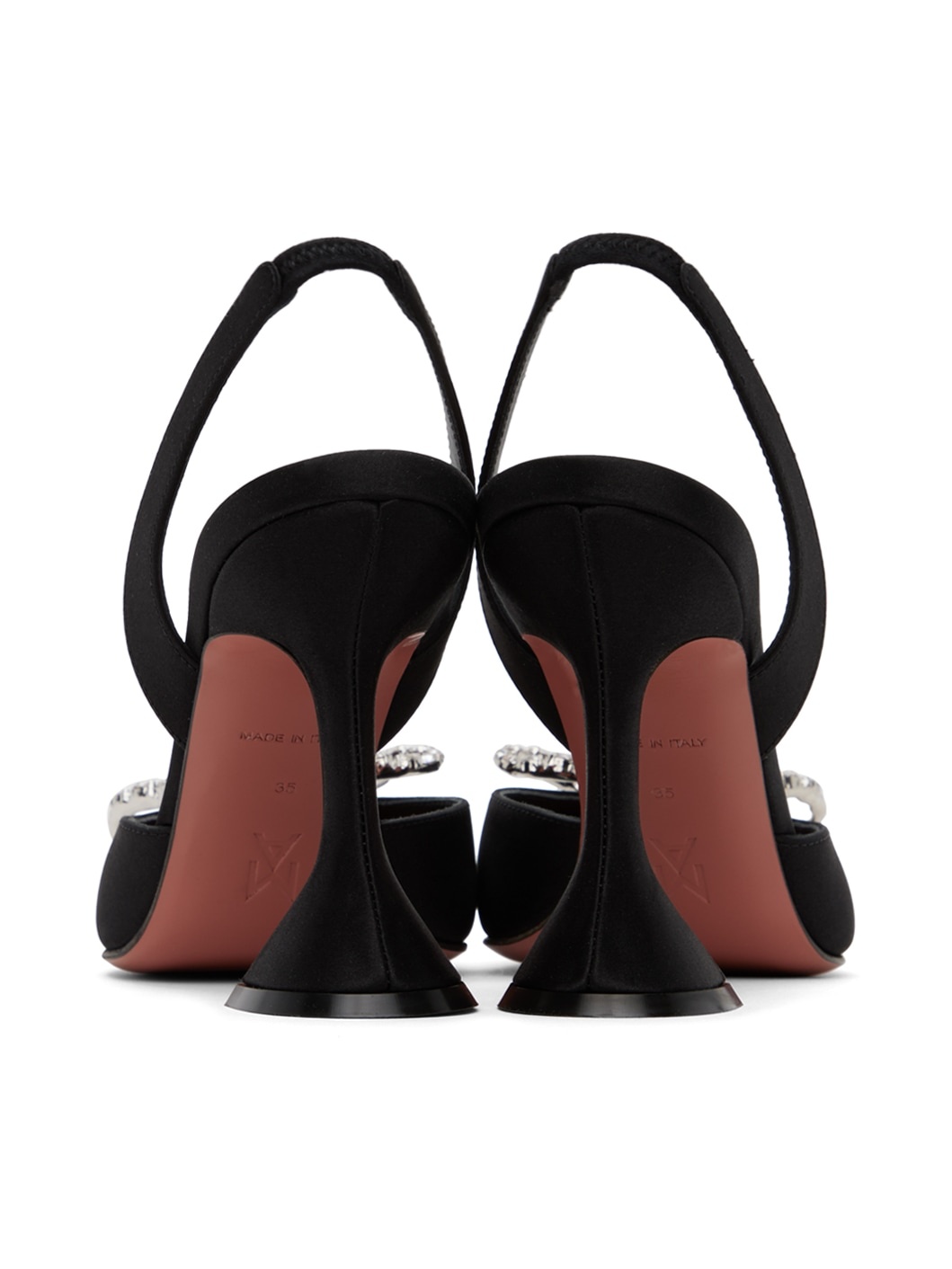 Black Rosie Sling Heels - 2