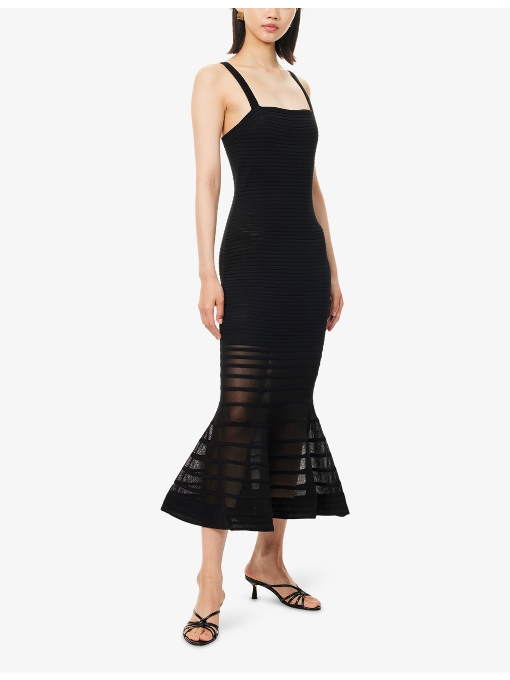 Vallarie Semi-Sheer Woven Midi Dress - 3