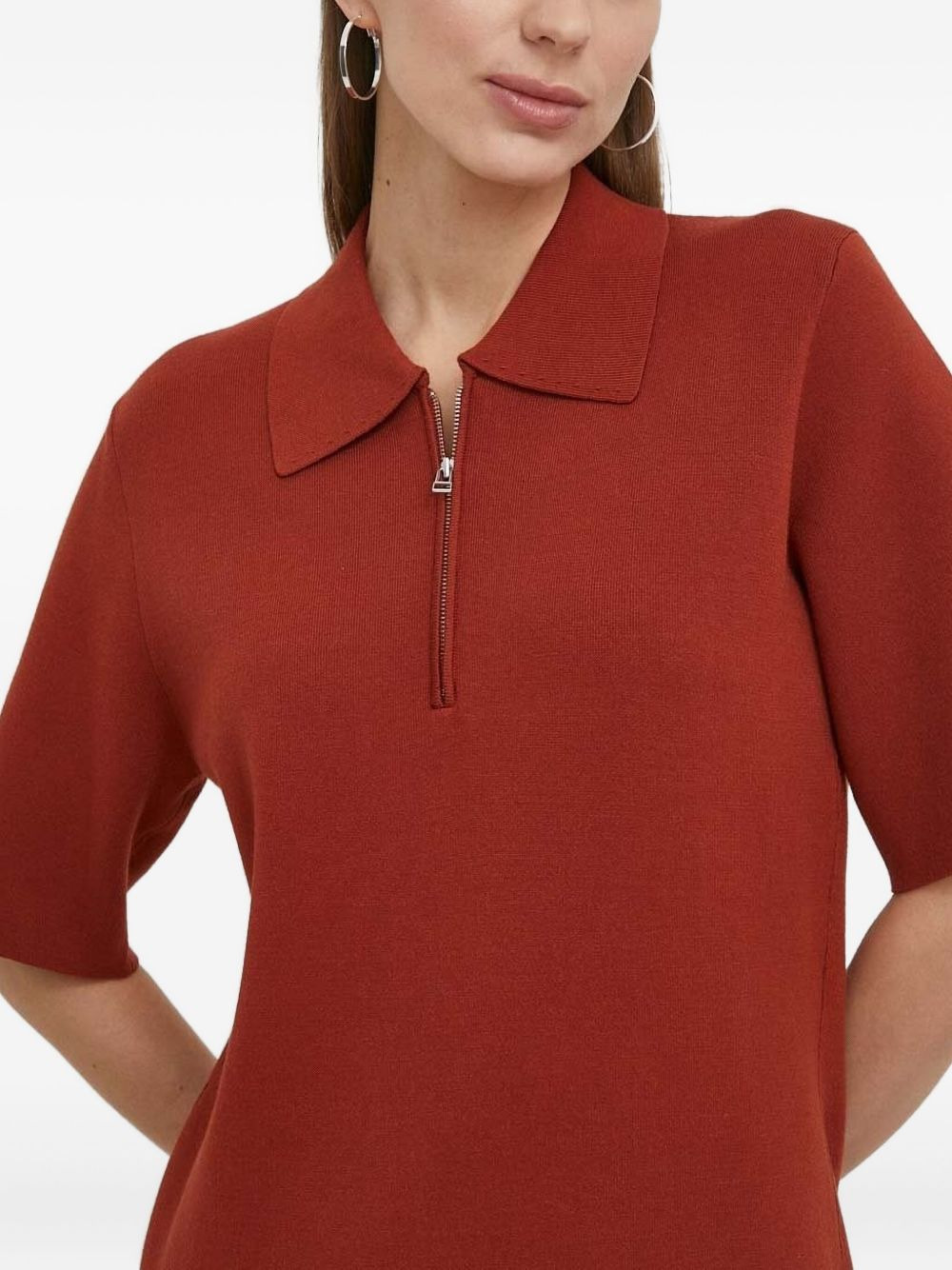 Ariia zip-front polo top - 3