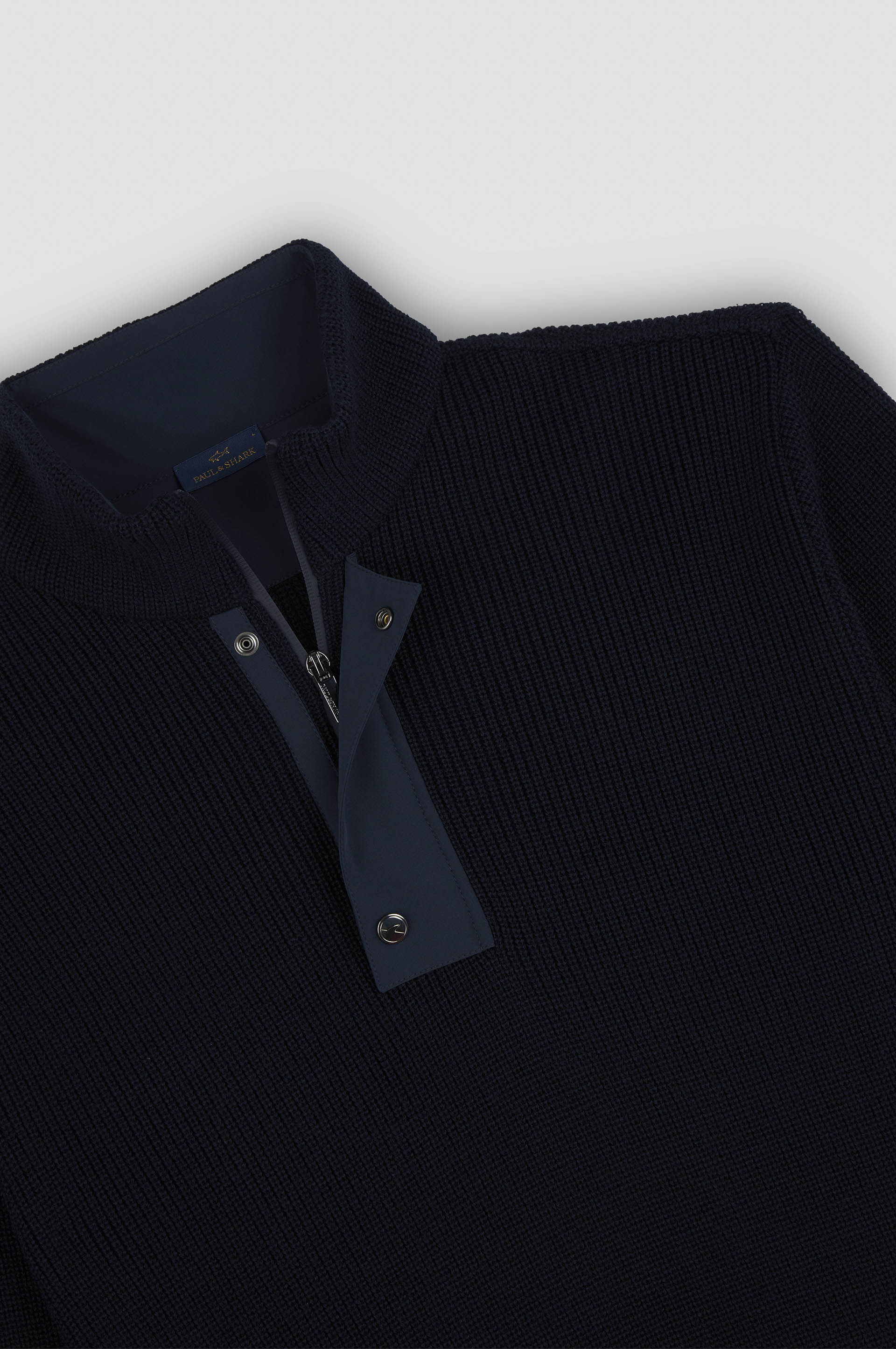 BIO VISCOSE HALF ZIP SWEATER WITH TYPHOON® DETAILS - 5