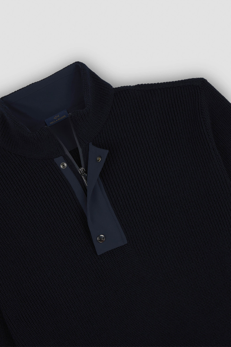 BIO VISCOSE HALF ZIP SWEATER WITH TYPHOON® DETAILS 5