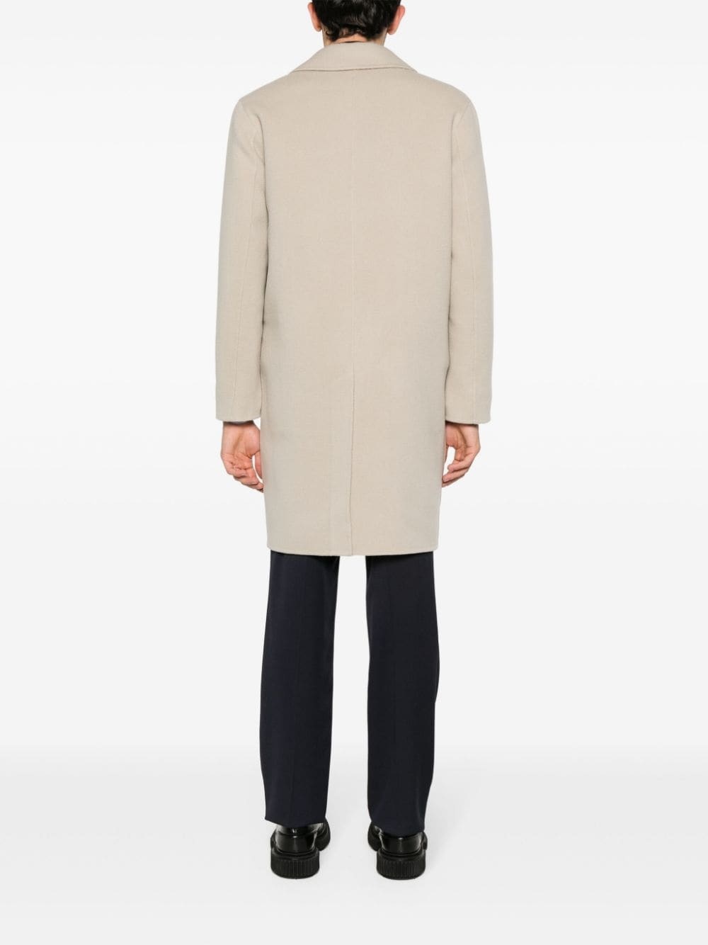 wool single-breasted coat - 4