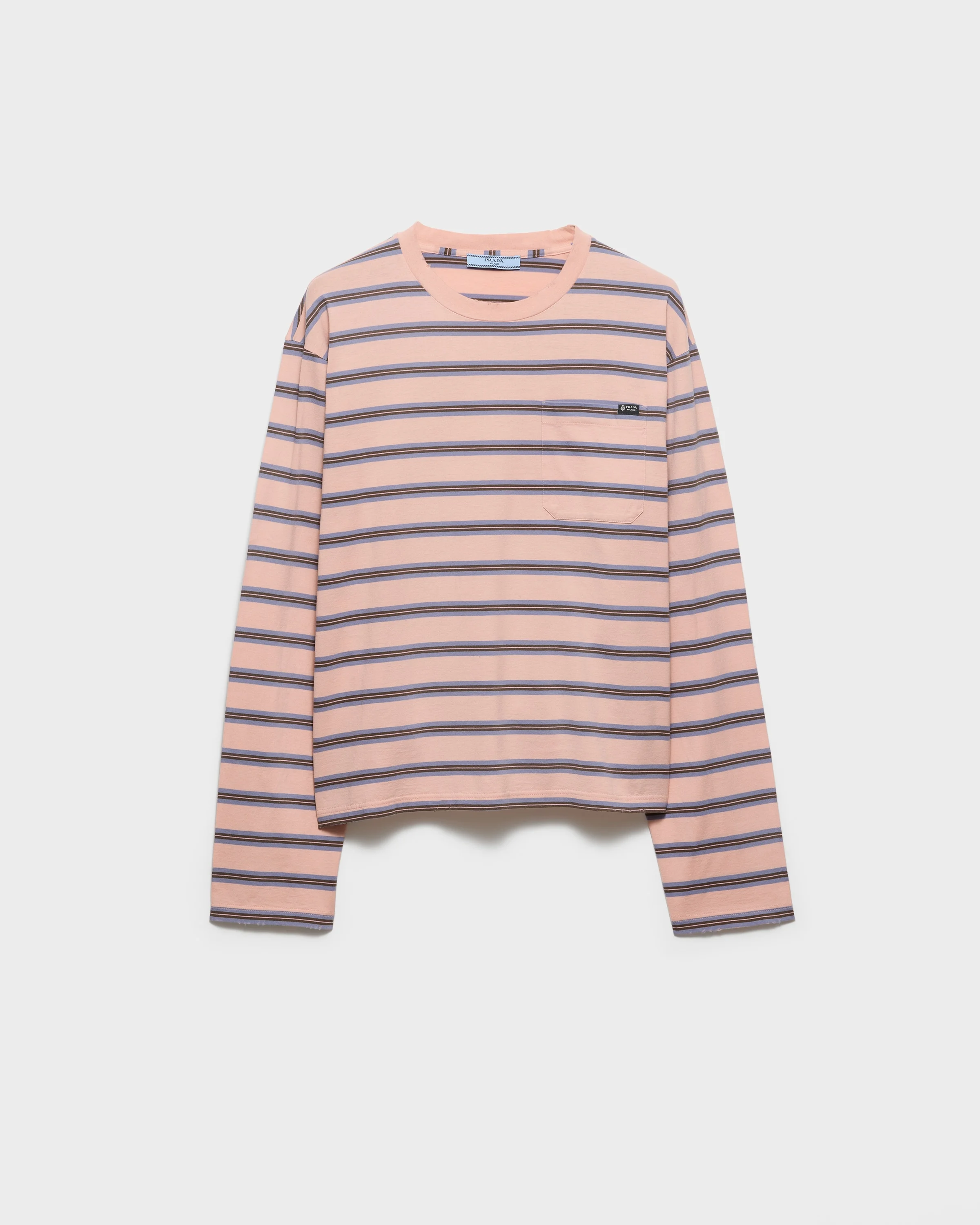 Long-sleeved striped cotton jersey T-shirt - 1