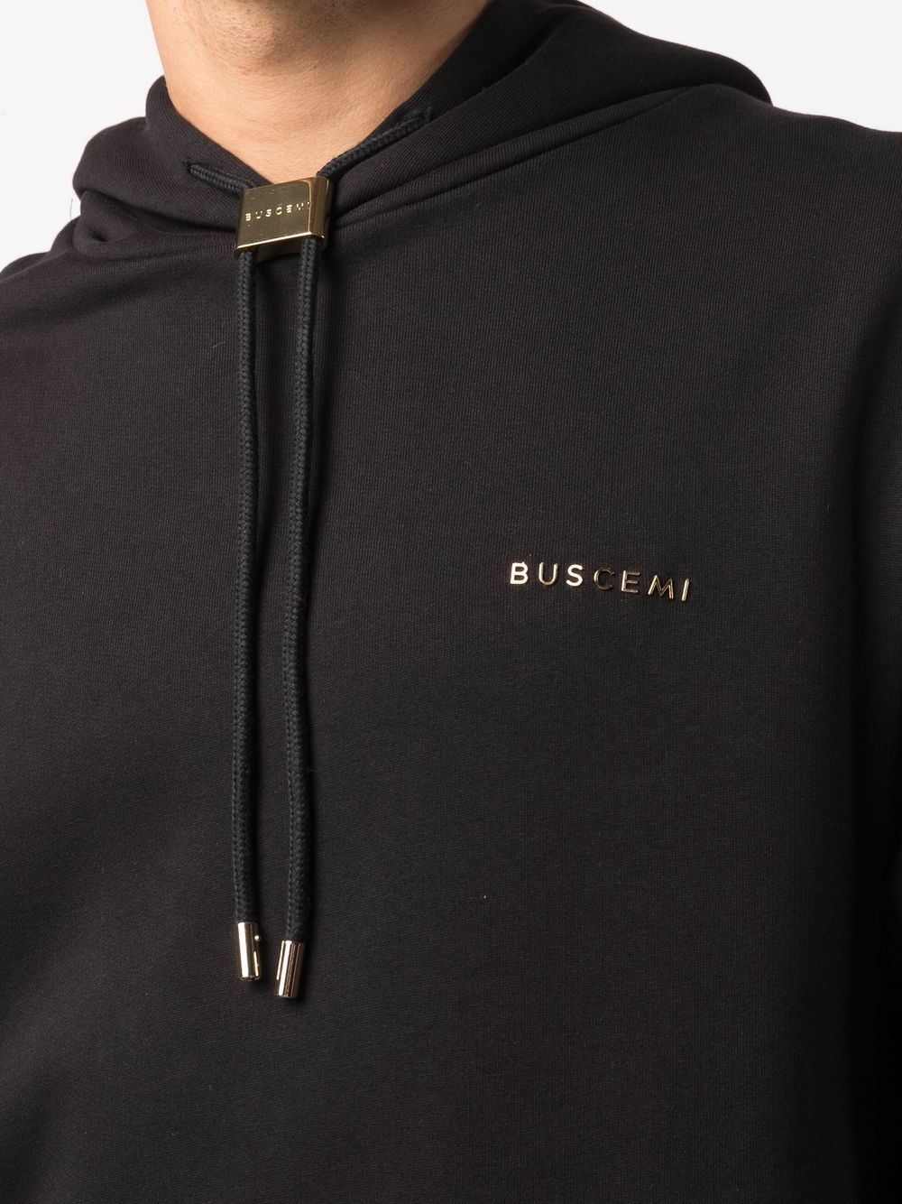 logo-embossed cotton hoodie - 5