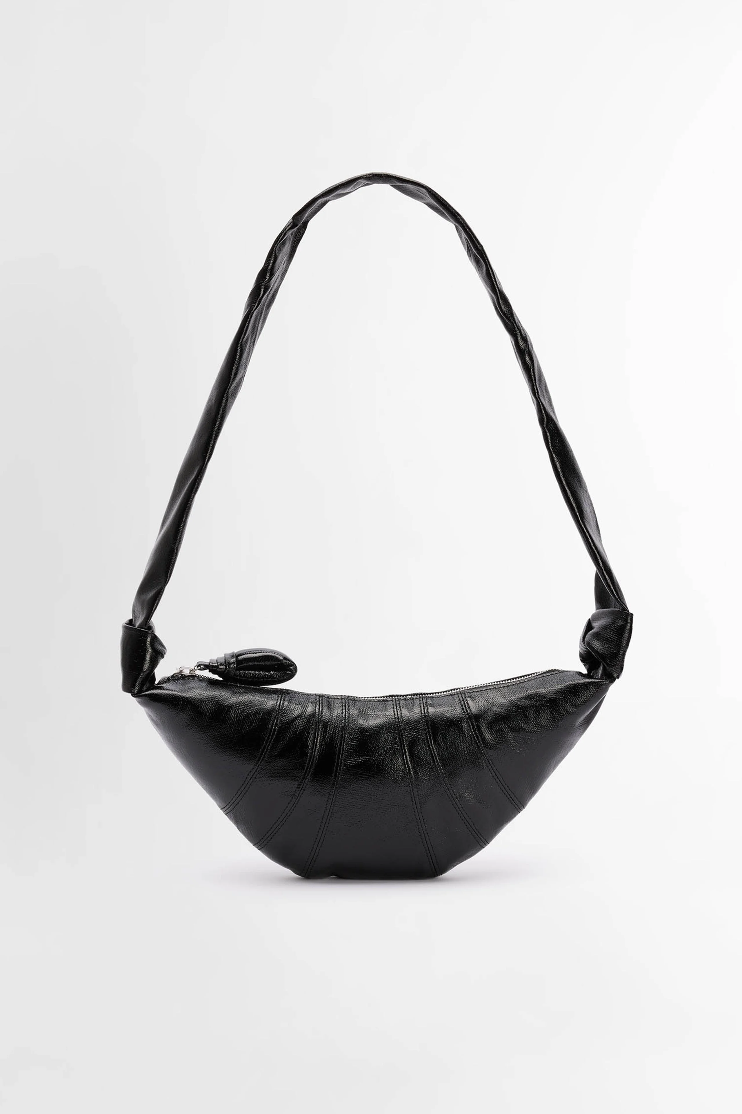 LEMAIRE SMALL CROISSANT BAG COATED BLACK - 1