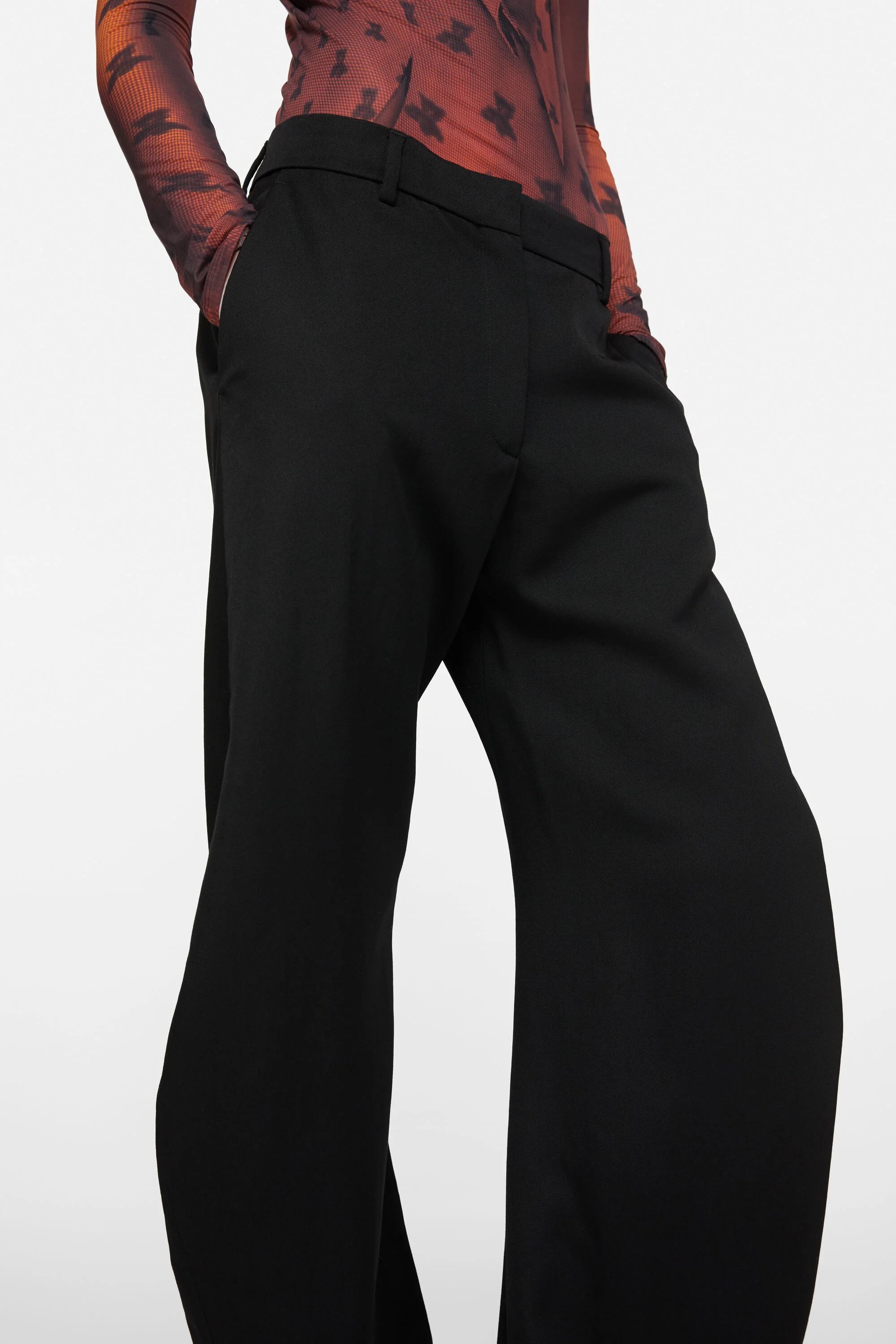 Tailored wool trousers - Black - 4
