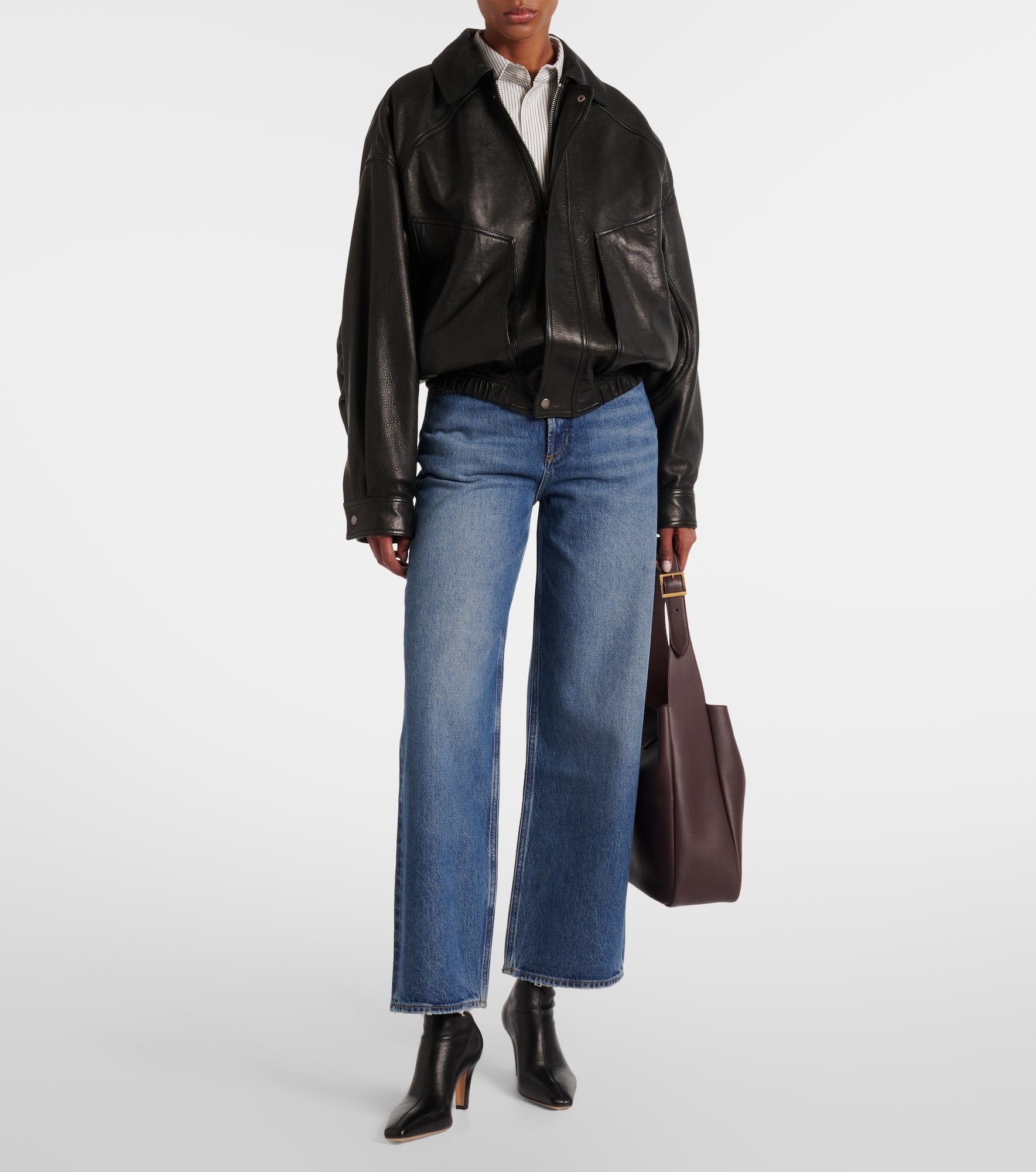 Belle 75 leather ankle boots - 3