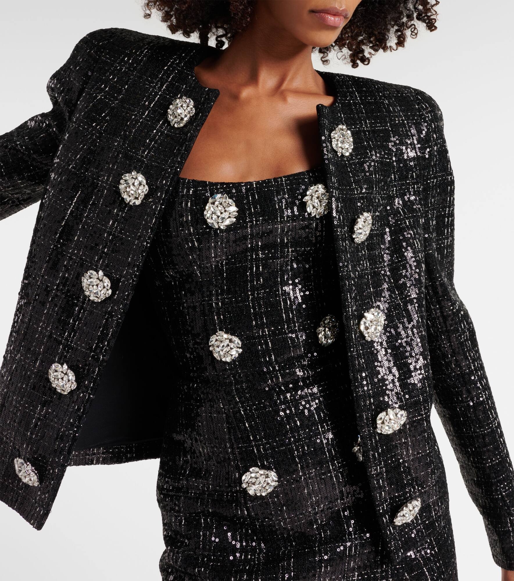Sequined tweed jacket - 5