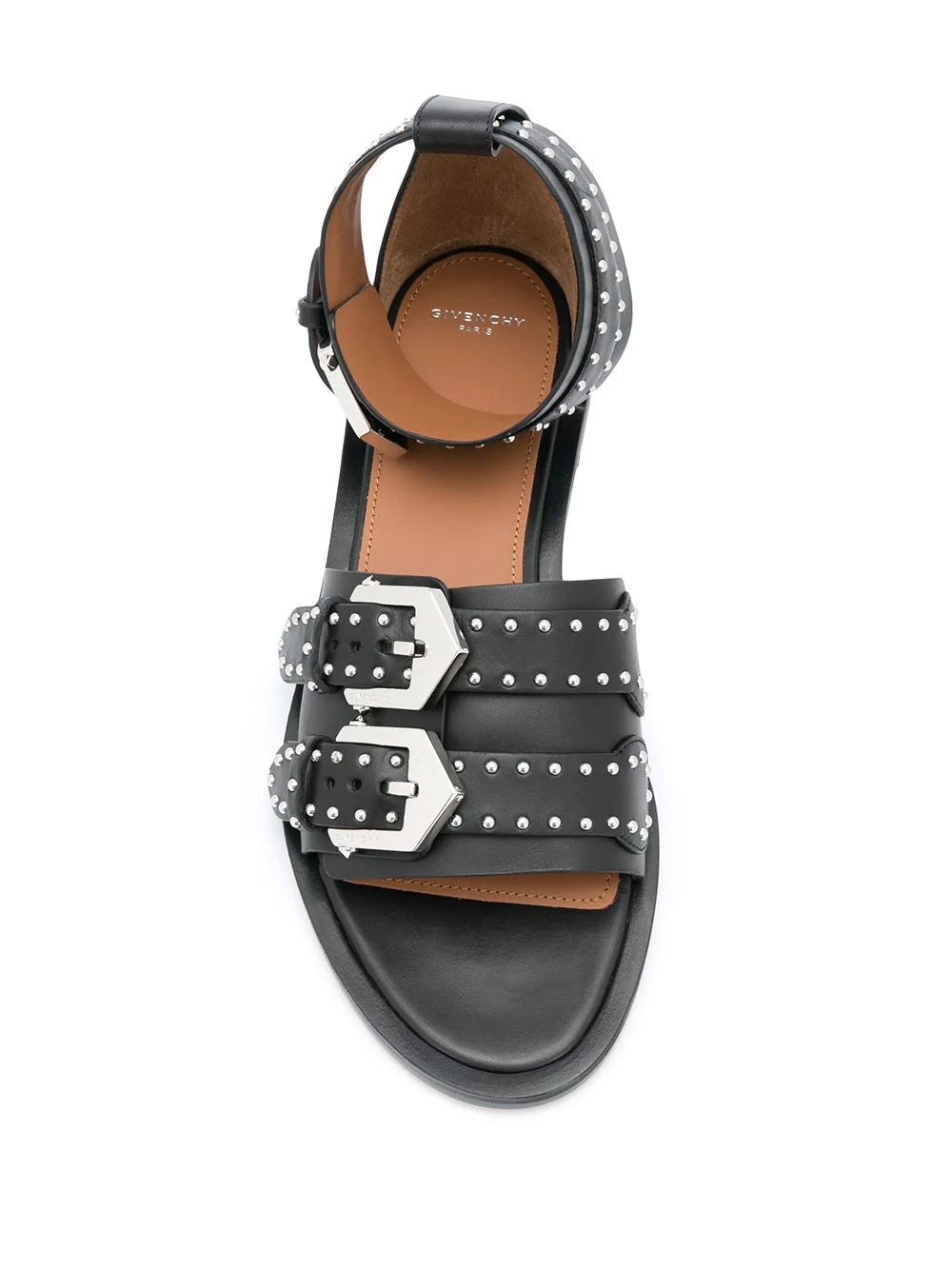 studded buckled flat sandals - 4