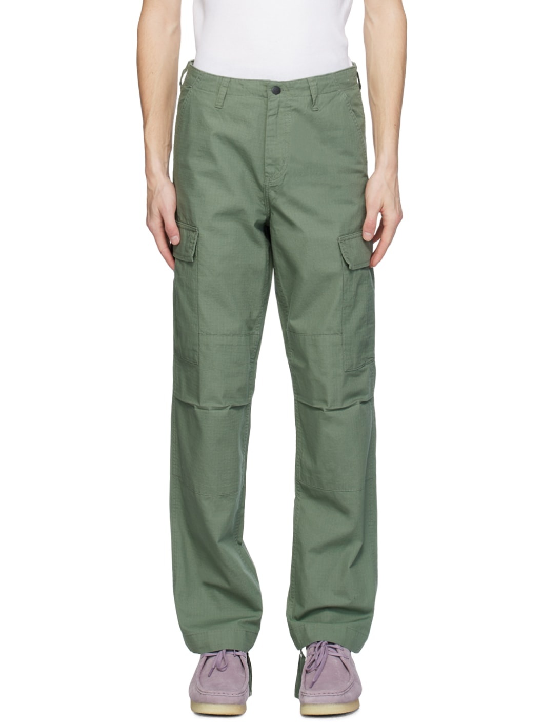 Green Regular Cargo Pants - 1