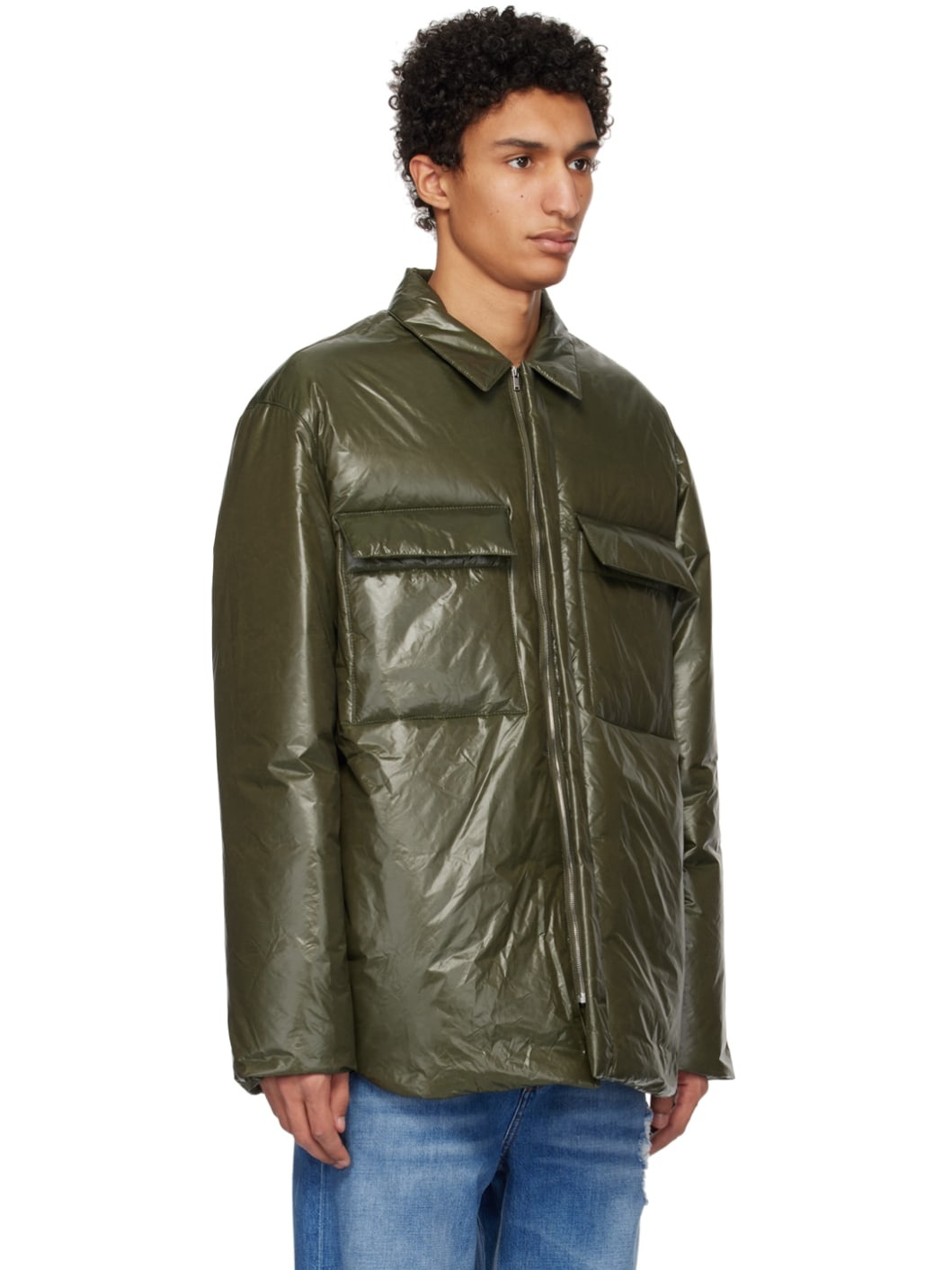 SSENSE Exclusive Green Down Jacket - 2