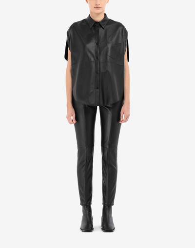 MM6 Maison Margiela Circle leather shirt outlook