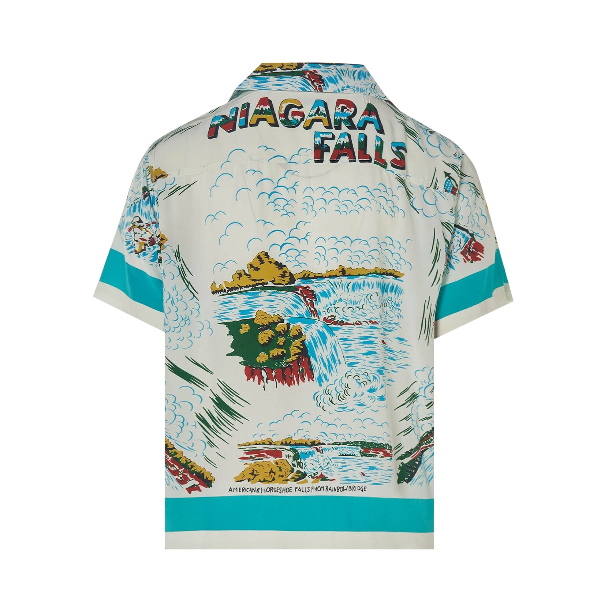 Bode Niagara Souvenir Short-Sleeve Shirt 'White/Multicolor' - 2
