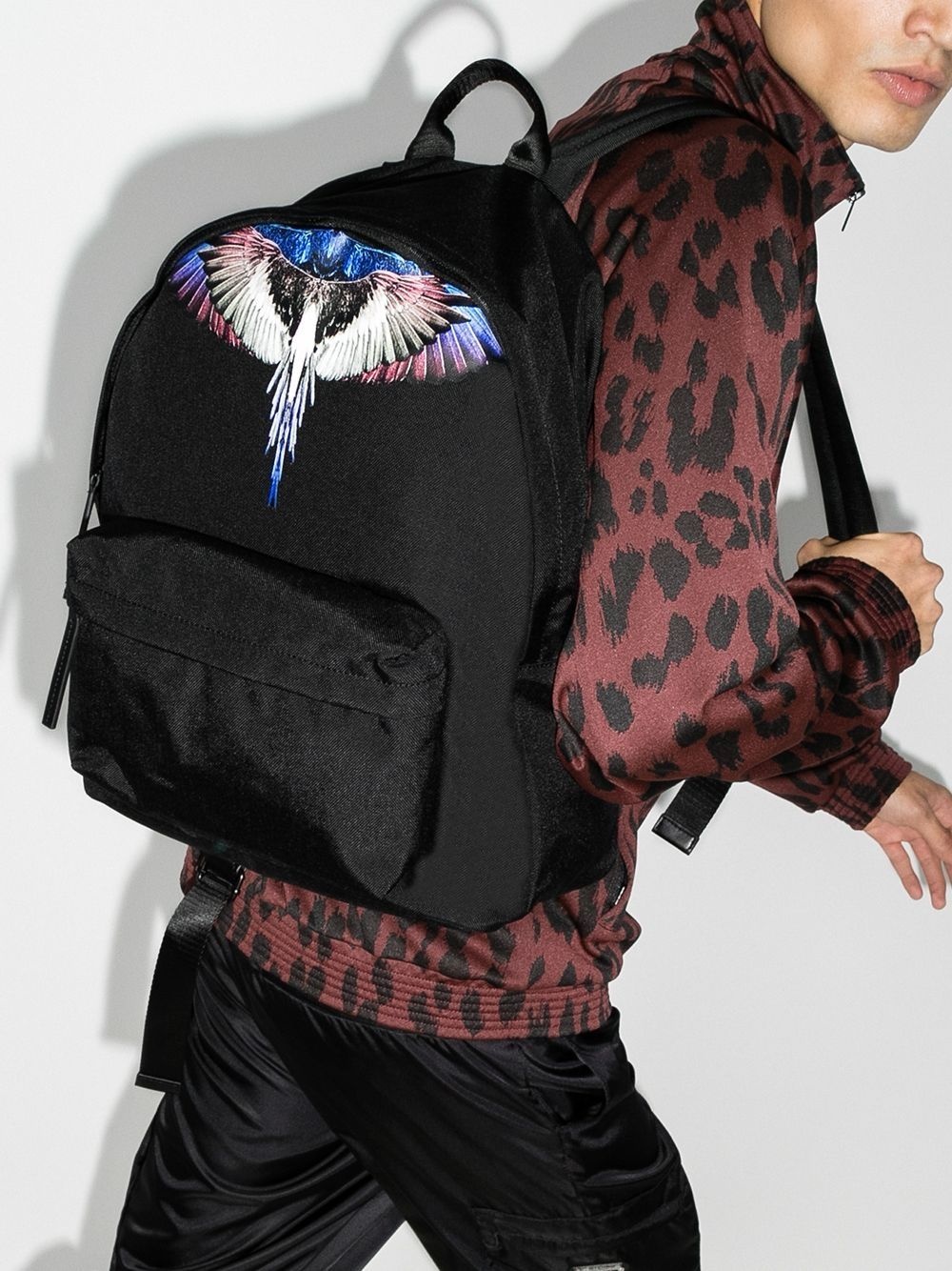 Wings logo print backpack - 2