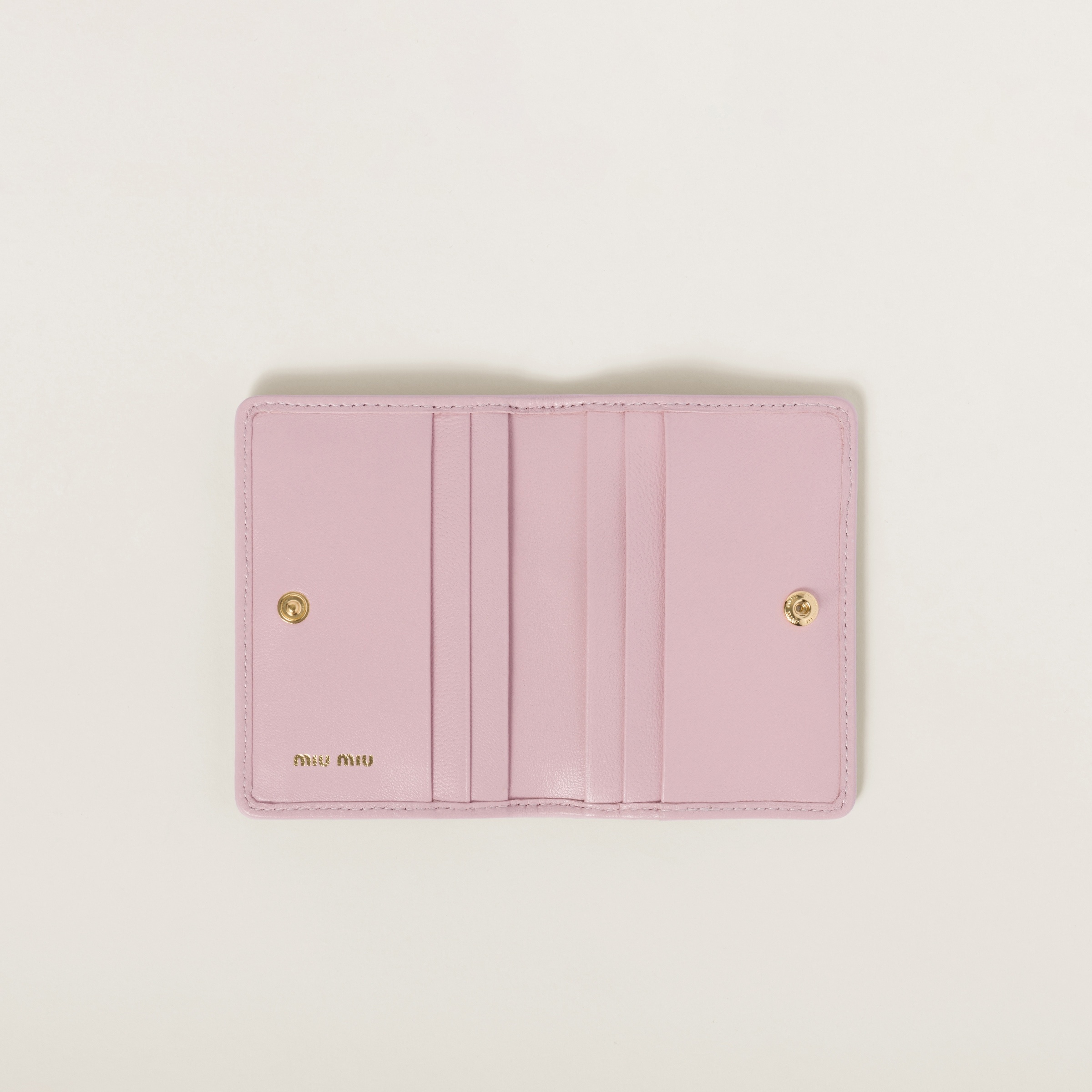 Matelassé nappa leather card holder - 2