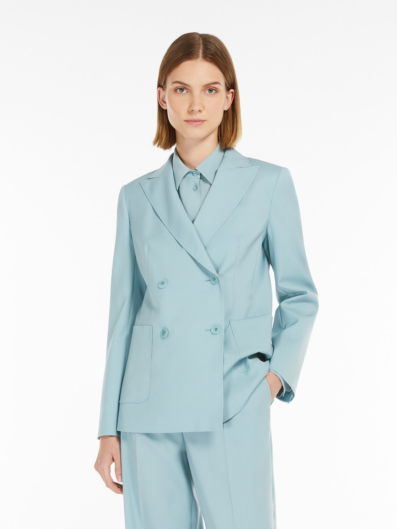 NERVOSO Double-breasted blazer in stretch wool canvas 5