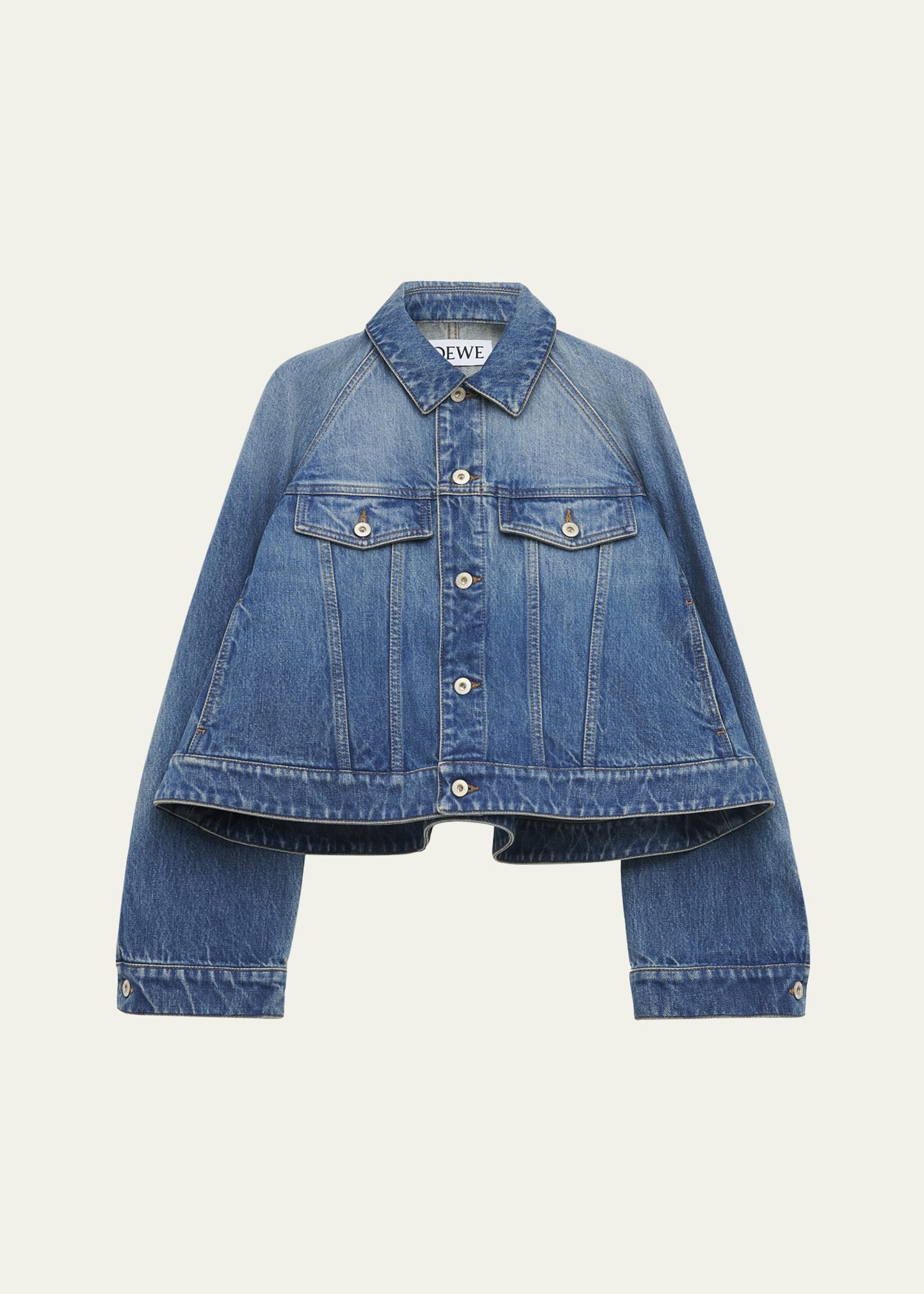 Denim Trapeze Jacket - 1
