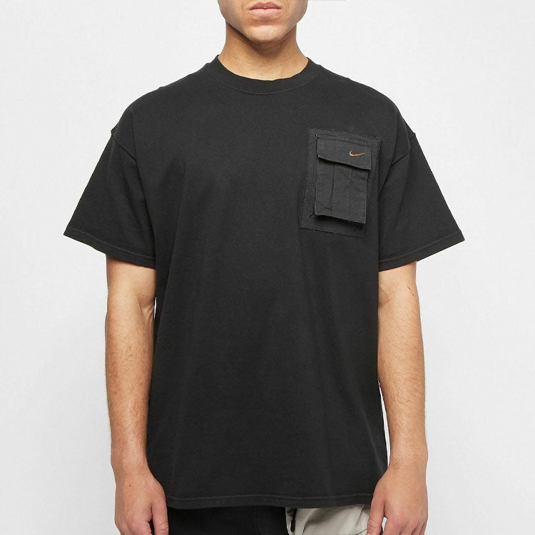 Nike x Travis Scott Cactus Jack Embroidered Logo Pocket T-Shirt 'Black' CU0460-010 - 3