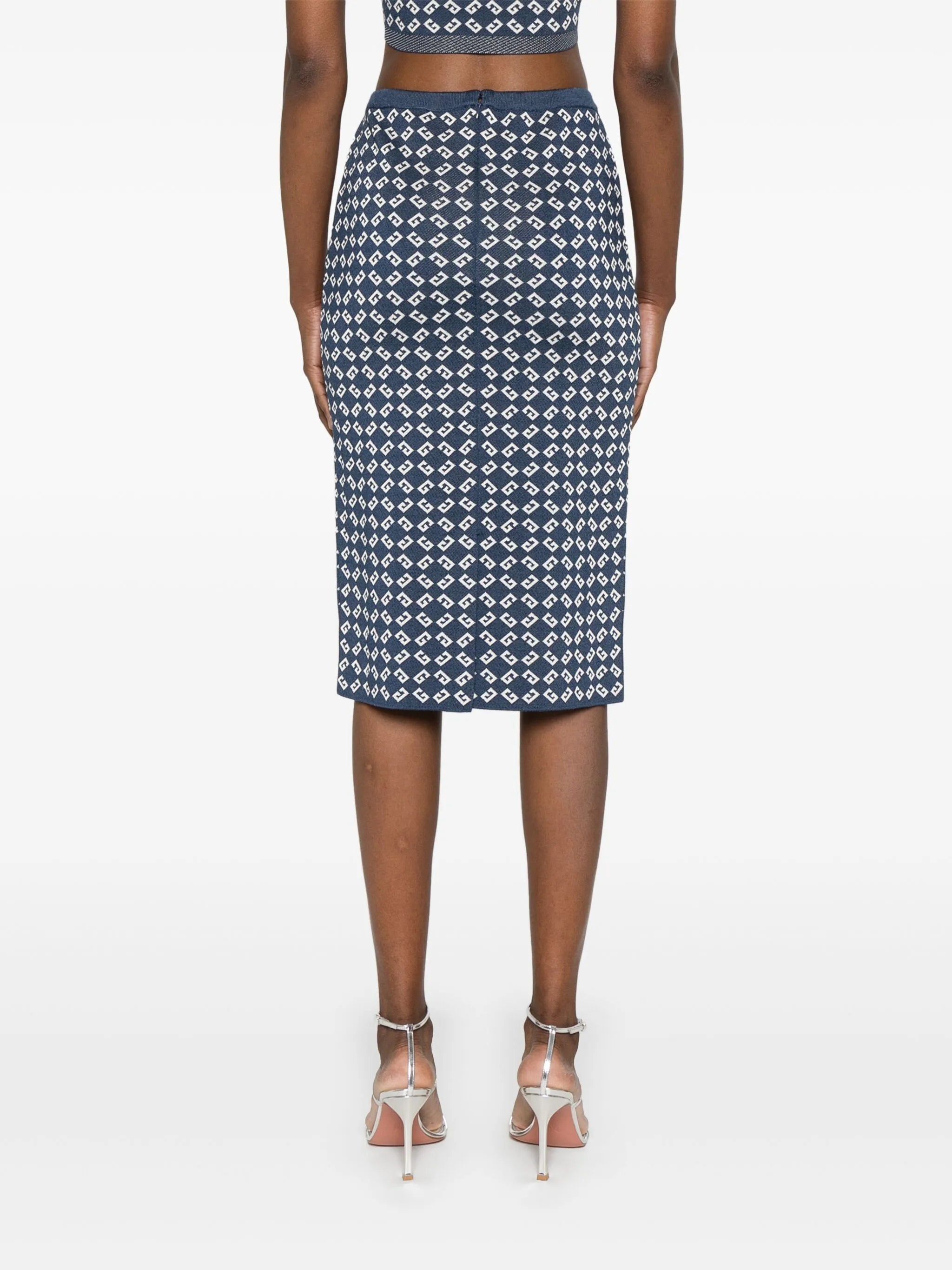 Monogram 72-jacquard Midi Skirt - 3
