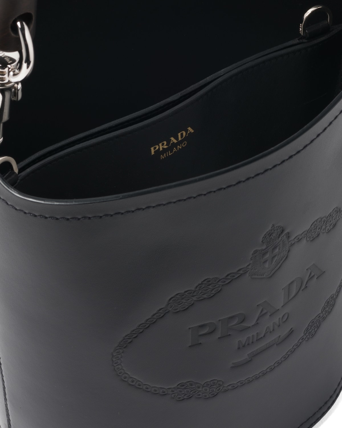 Leather Prada Tambour Bucket Bag - 5