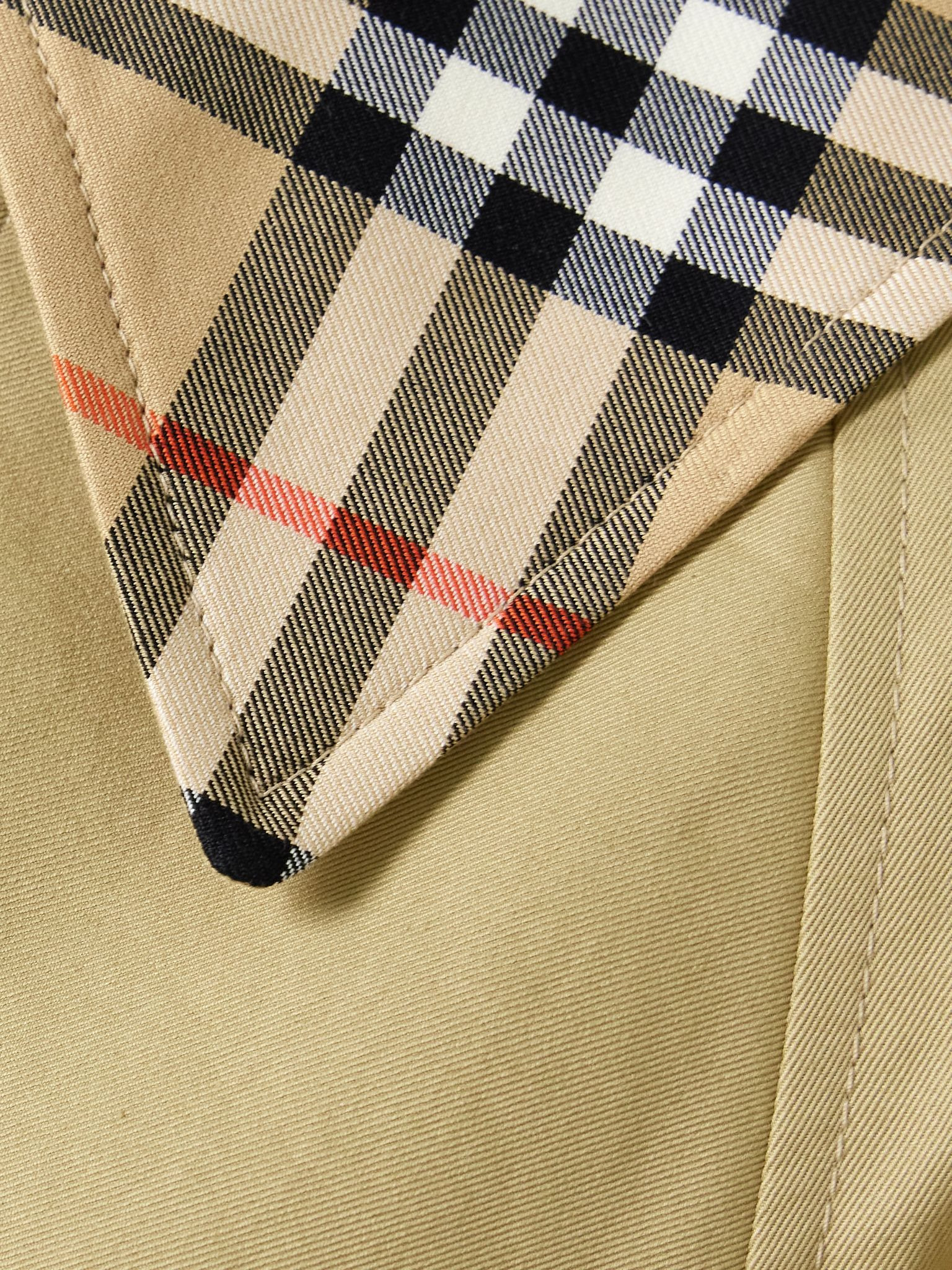 Castleford checked cotton-gabardine trench coat Beige - 5