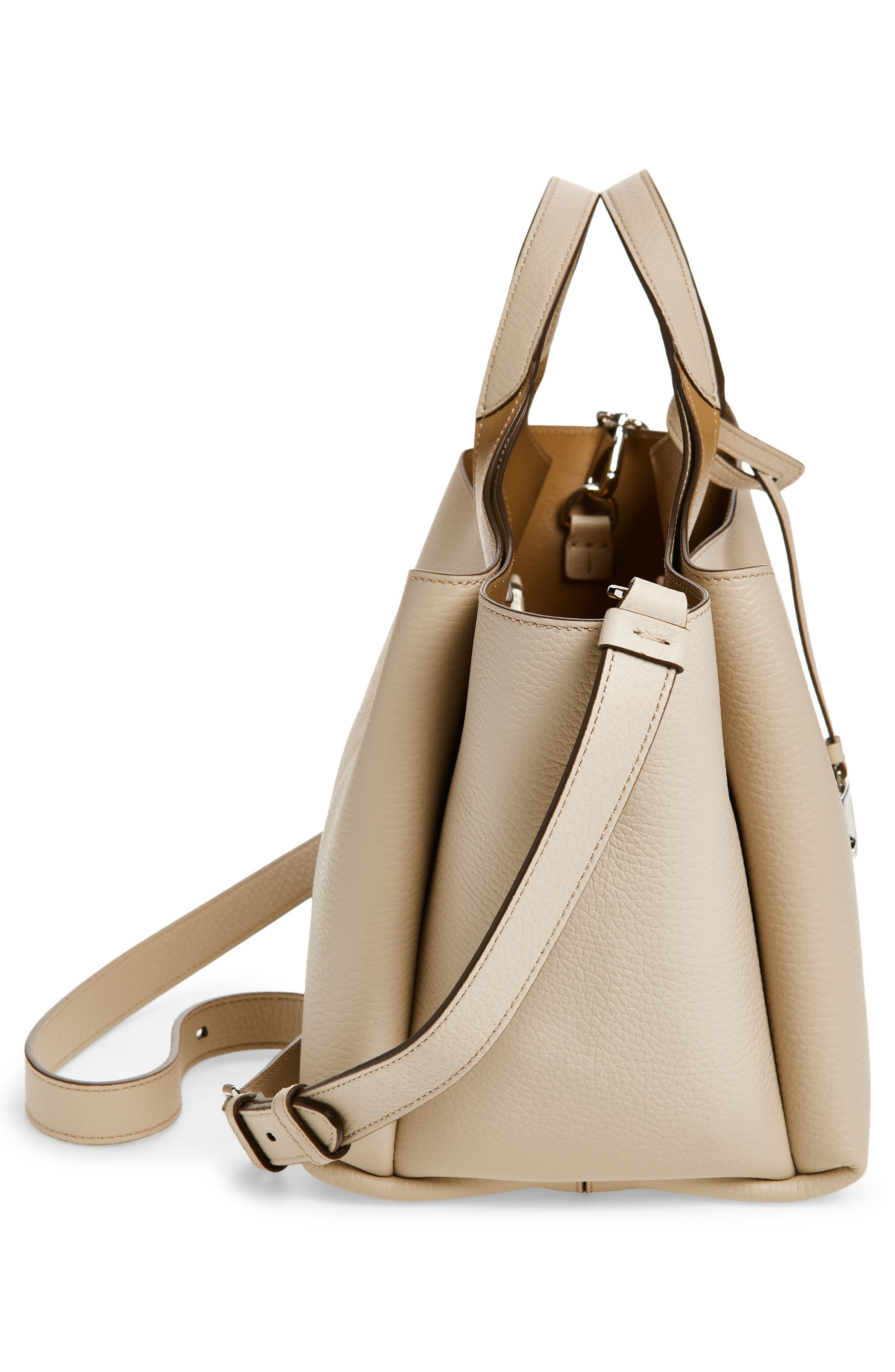 Tod's Mini Leather Tote in Mastice/Corda Med at Nordstrom - 5