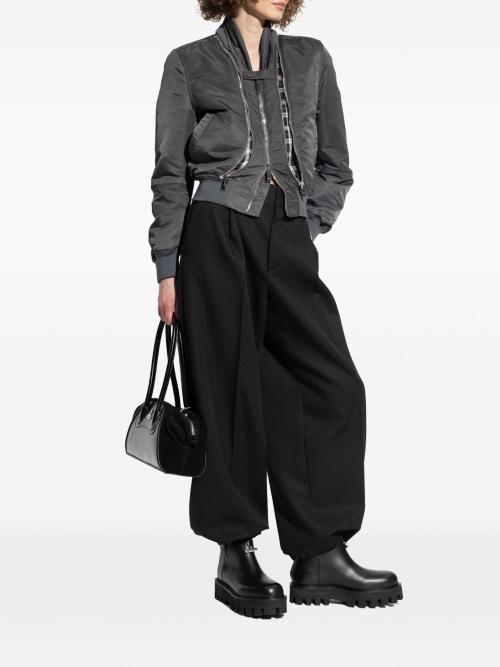 double-zip bomber jacket - 2