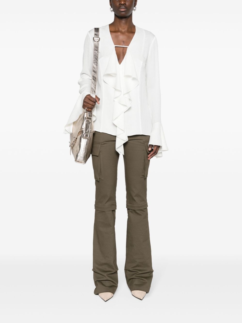 4G-jacquard silk blouse - 2