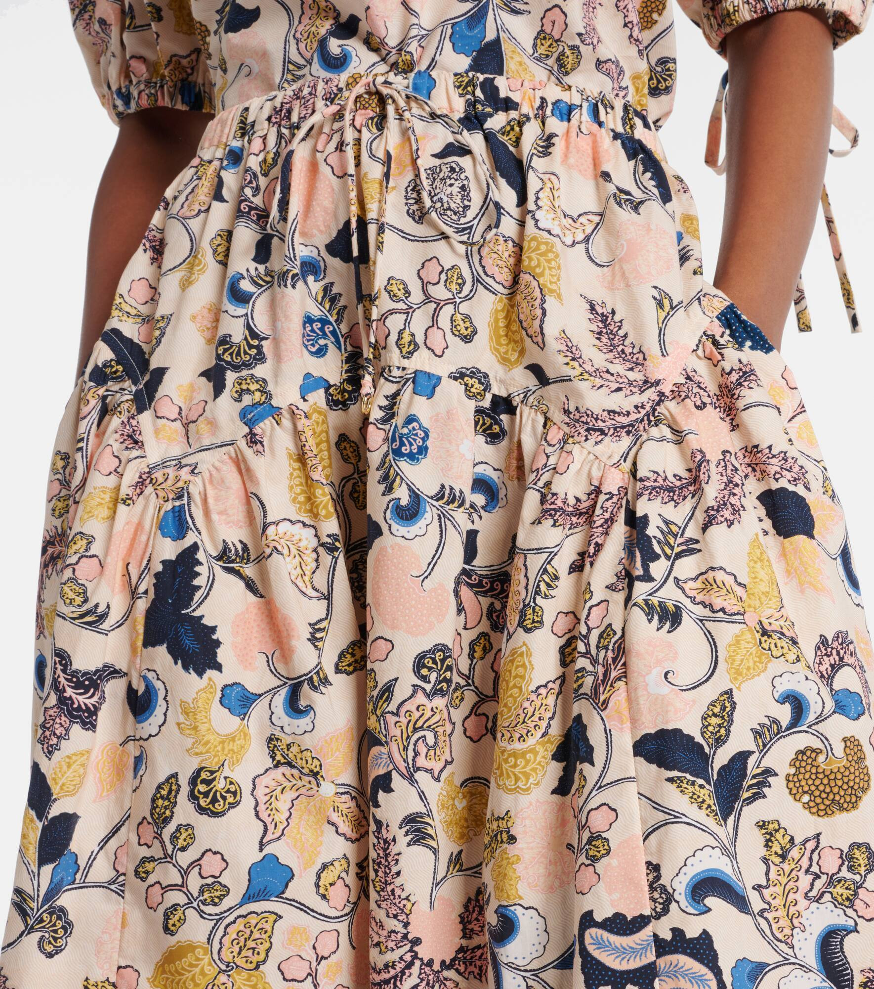 Rosen floral cotton maxi skirt - 4