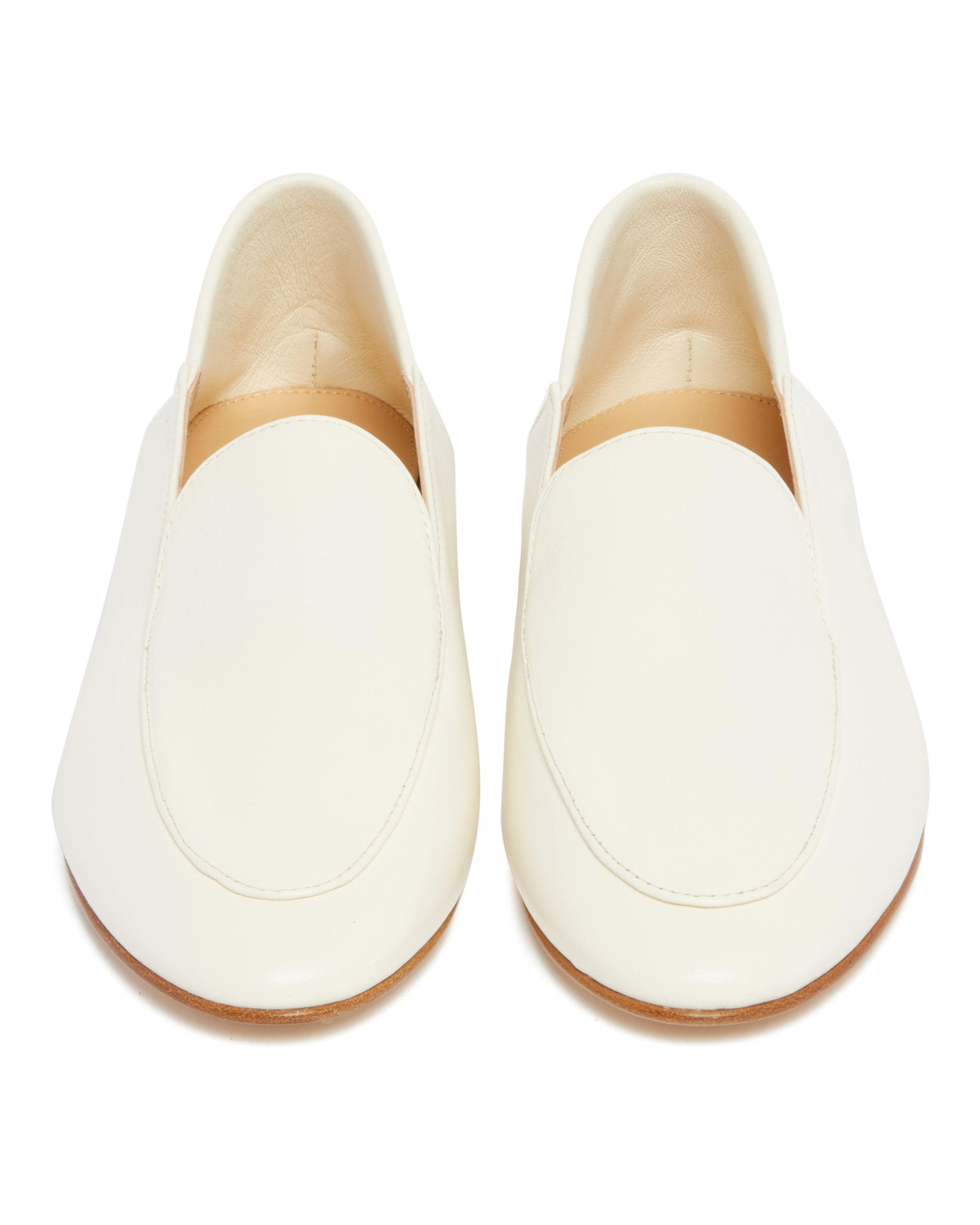 White Gio Leather Loafers - 4