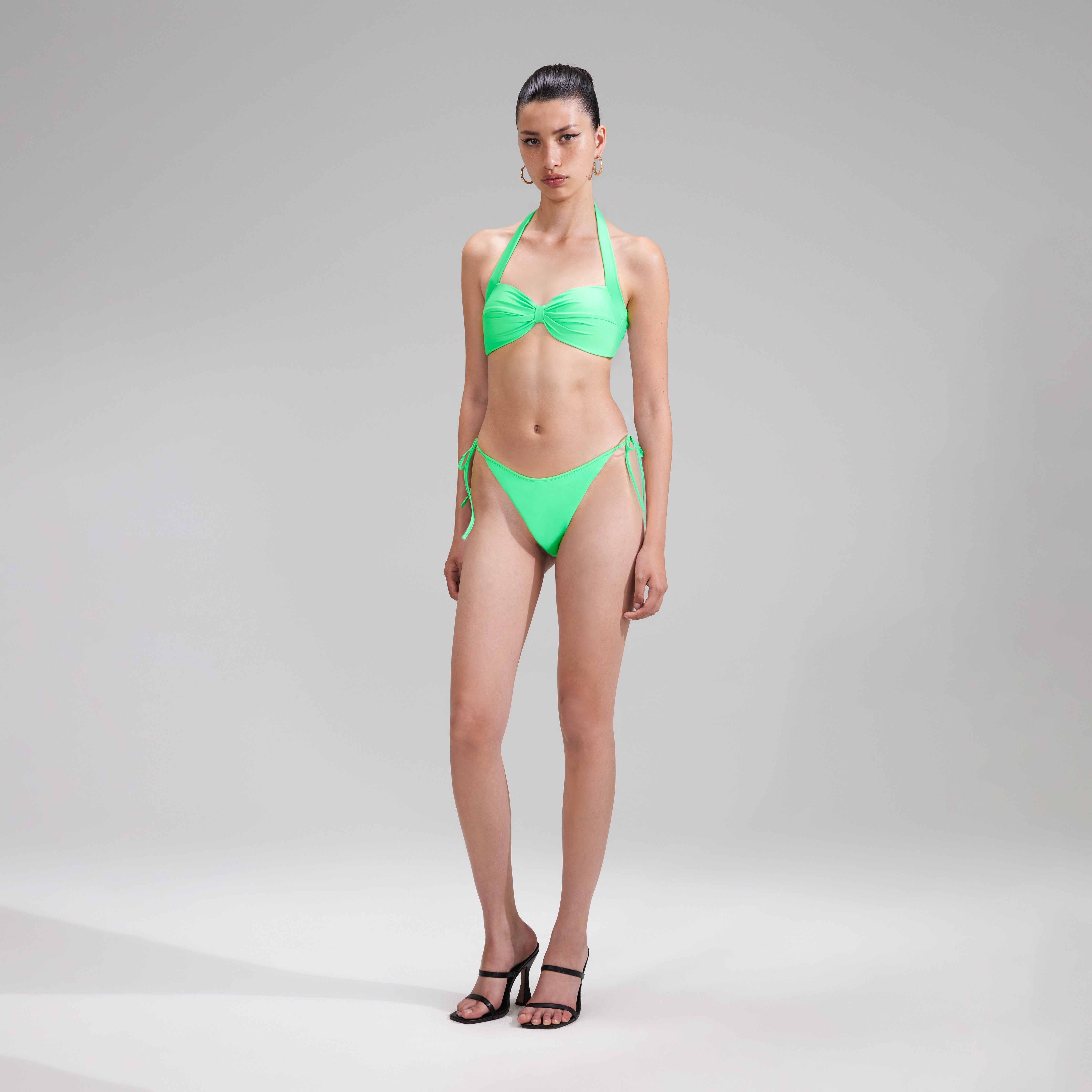 Green Tie Side Bikini Brief - 2