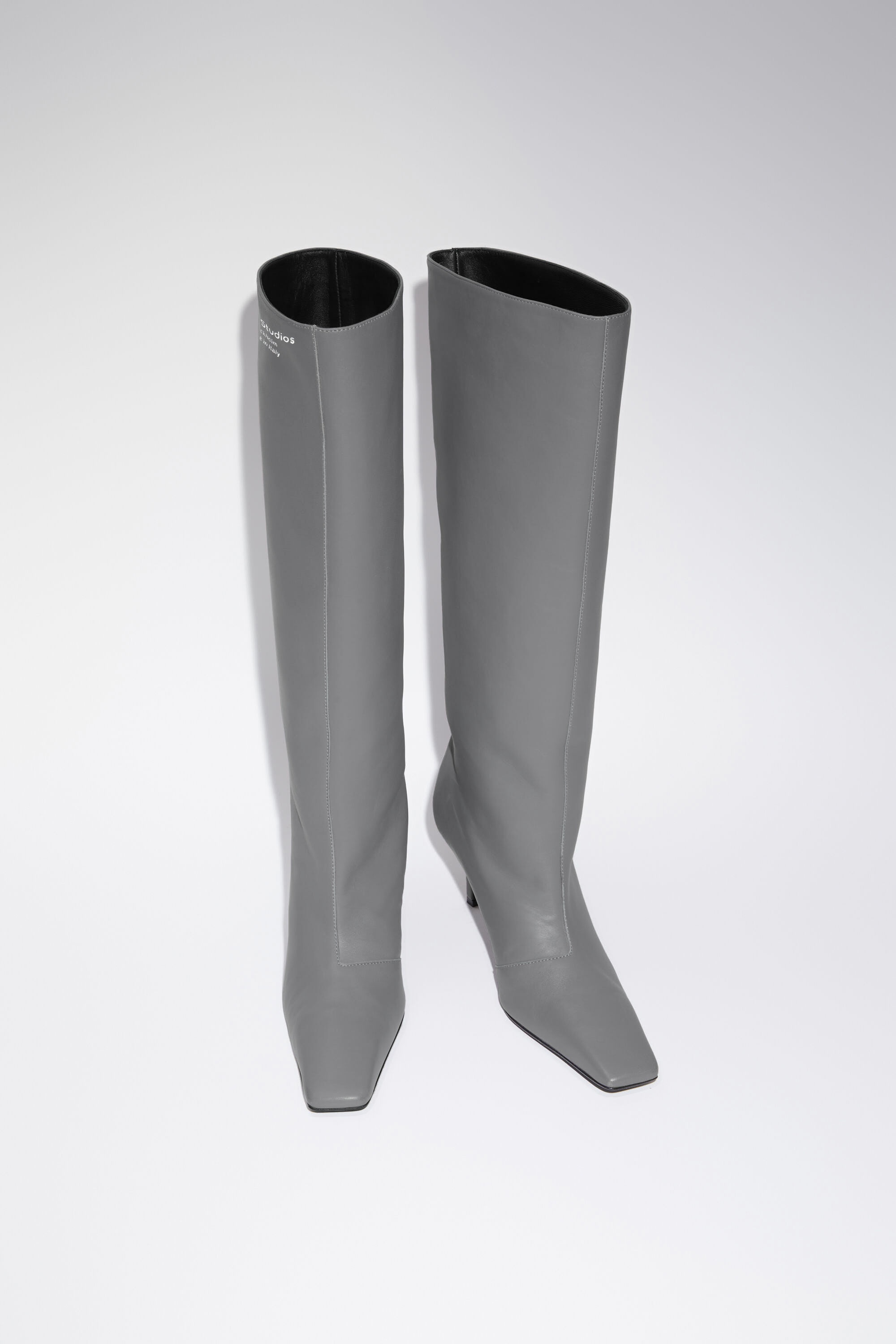 Leather boots - Dark grey - 4