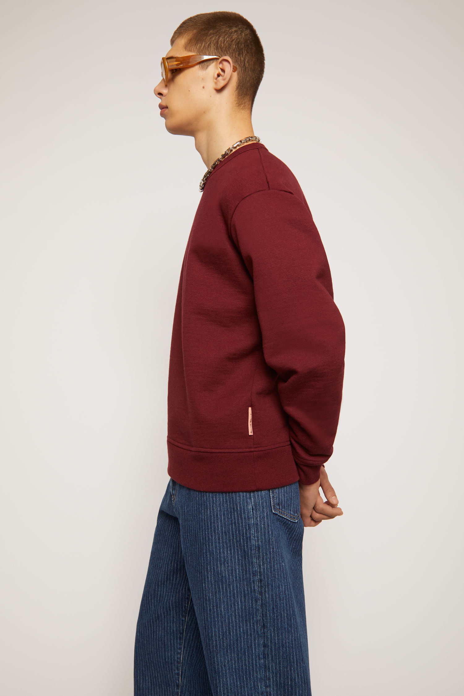 Classic fit sweatshirt rosewood red - 3