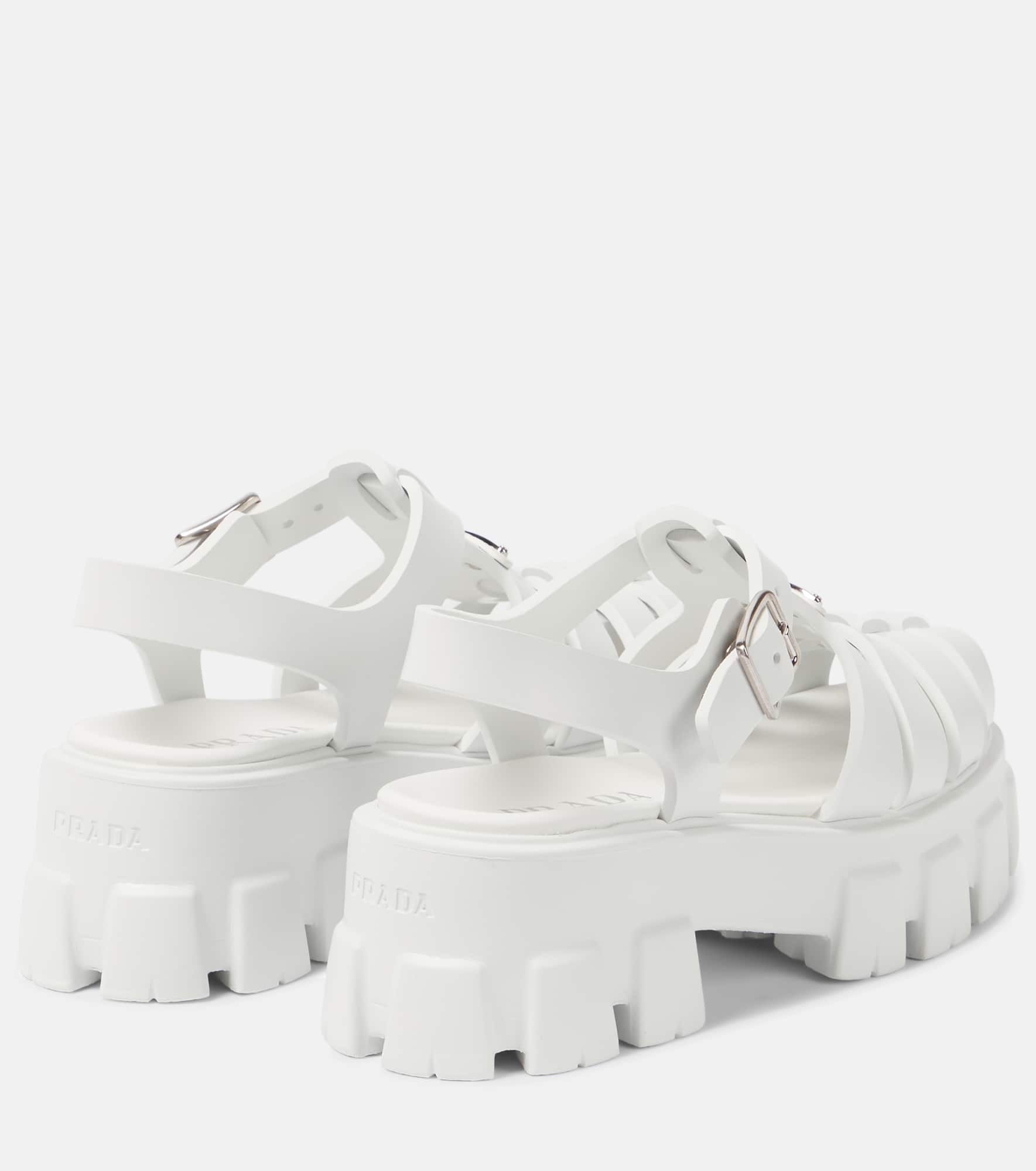 Monolith logo platform sandals - 3